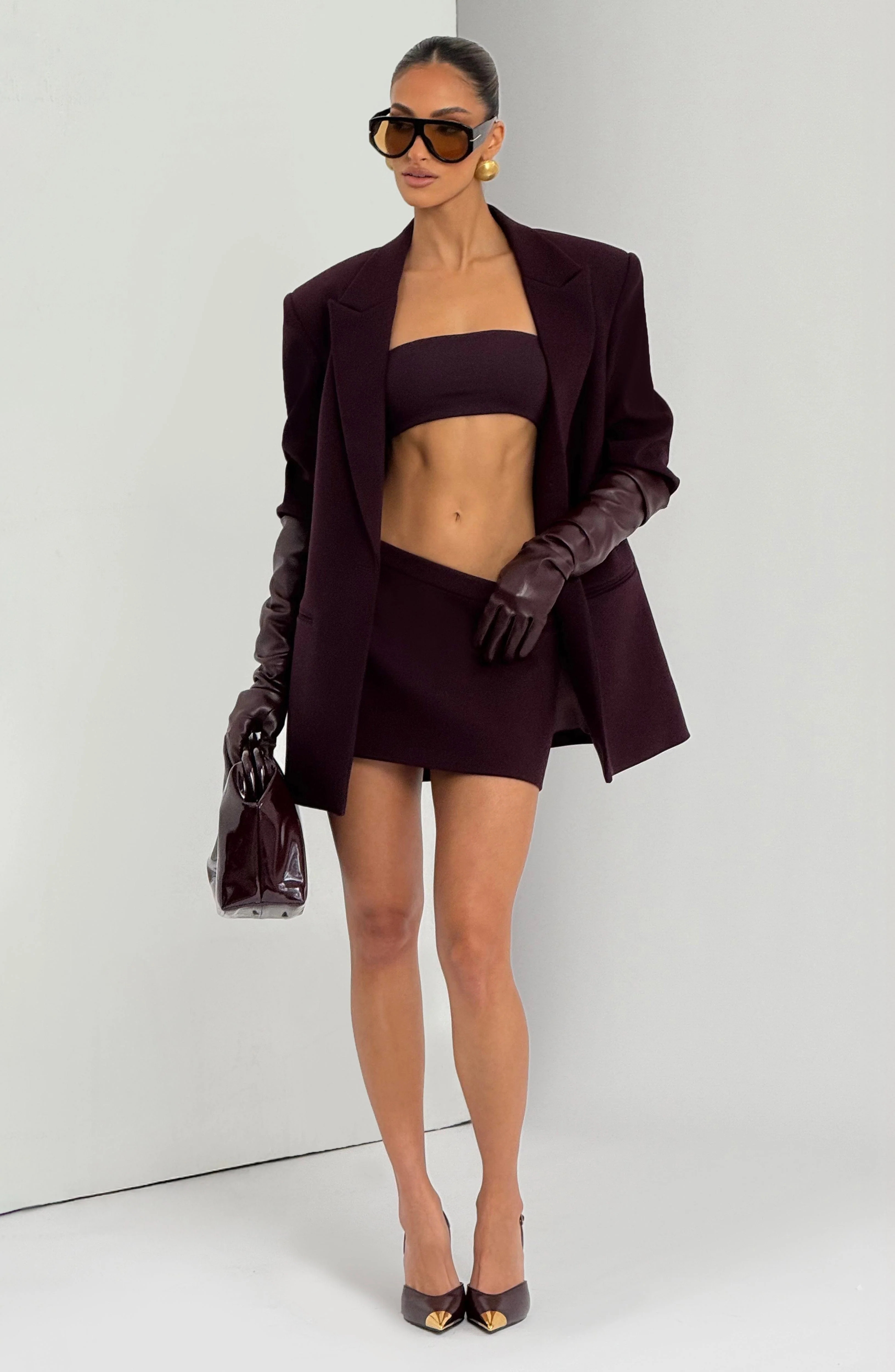 Edna Mini Skirt - Plum - Image 7
