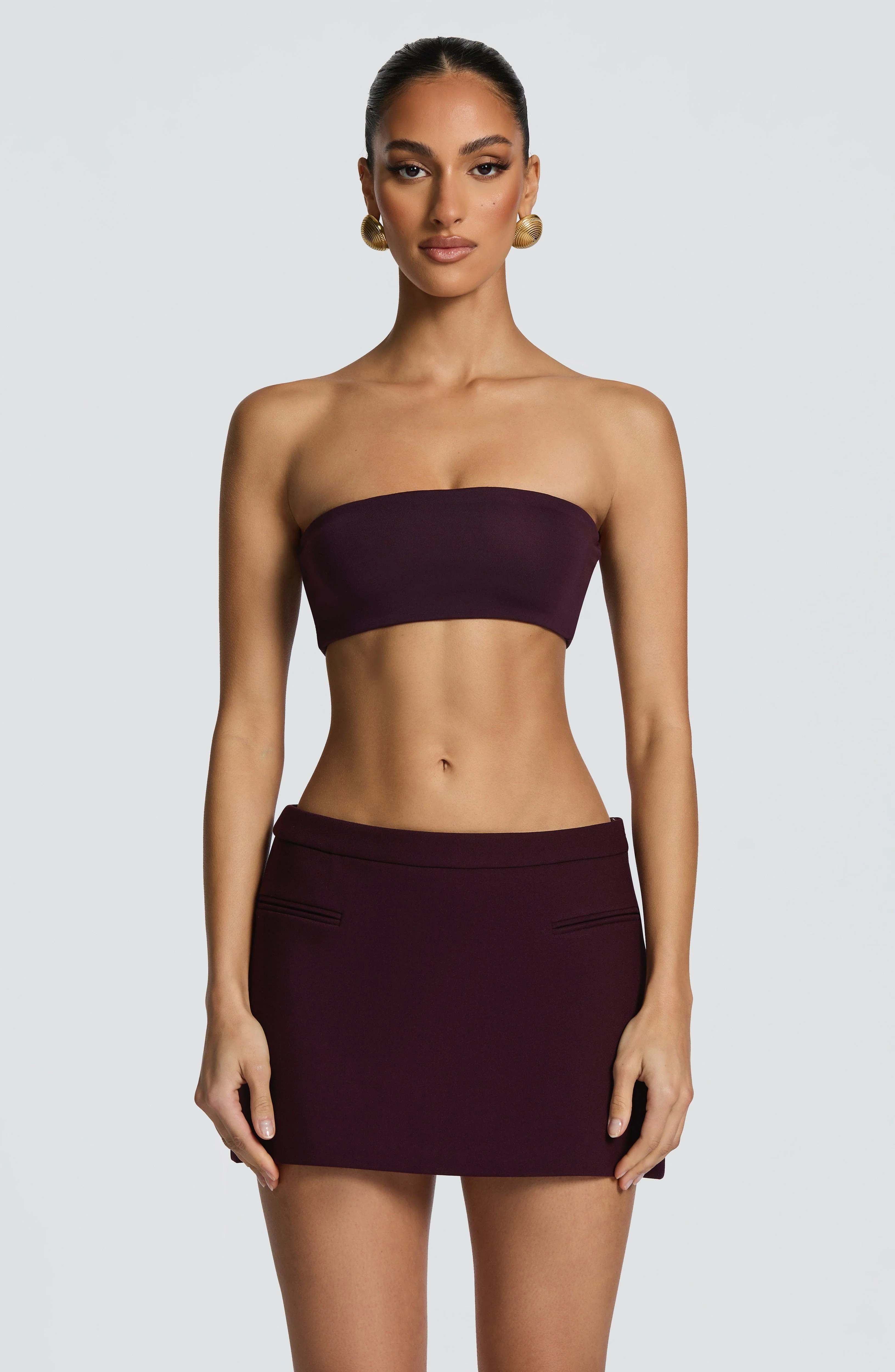 Edna Mini Skirt - Plum - Image 9