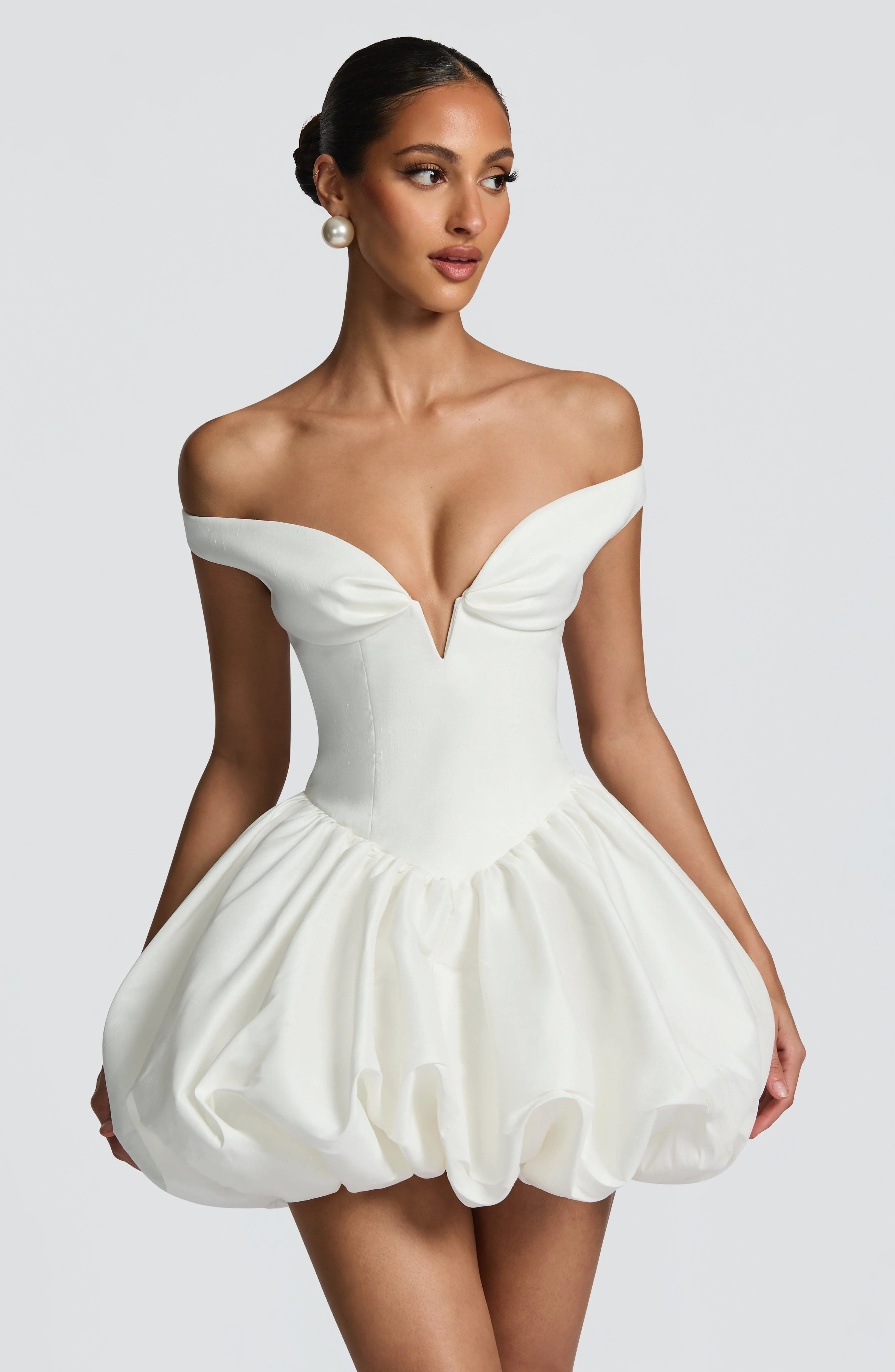 Eileen Mini Dress - Ivory - Image 12