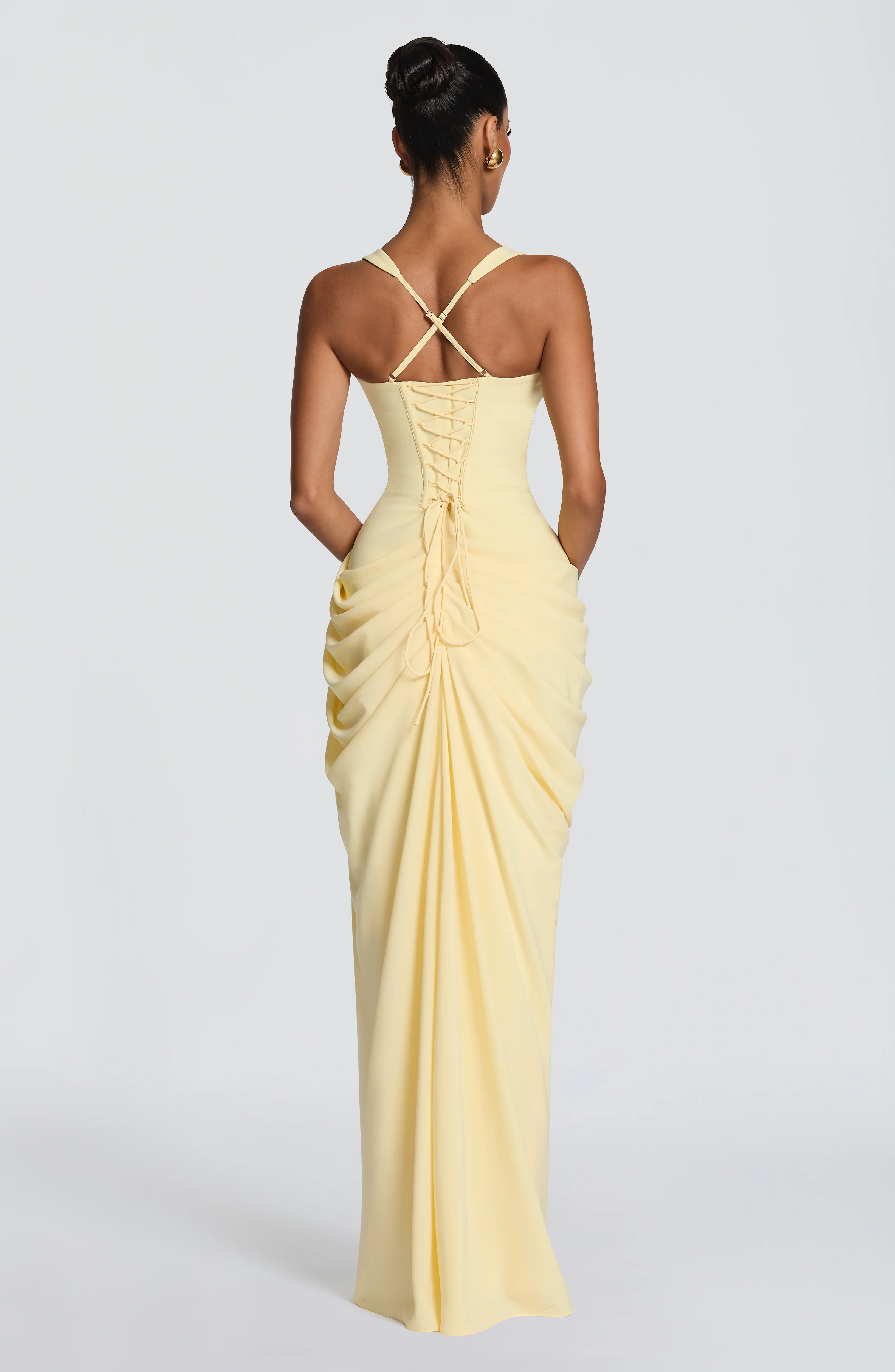 Elara Maxi Dress - Lemon - Image 2