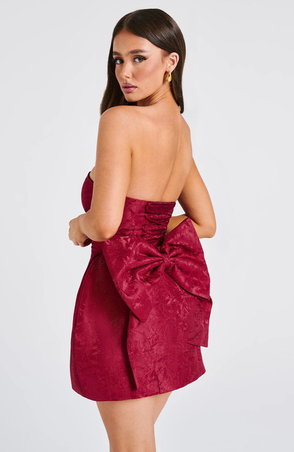 Elenora Mini Dress - Red - Image 11