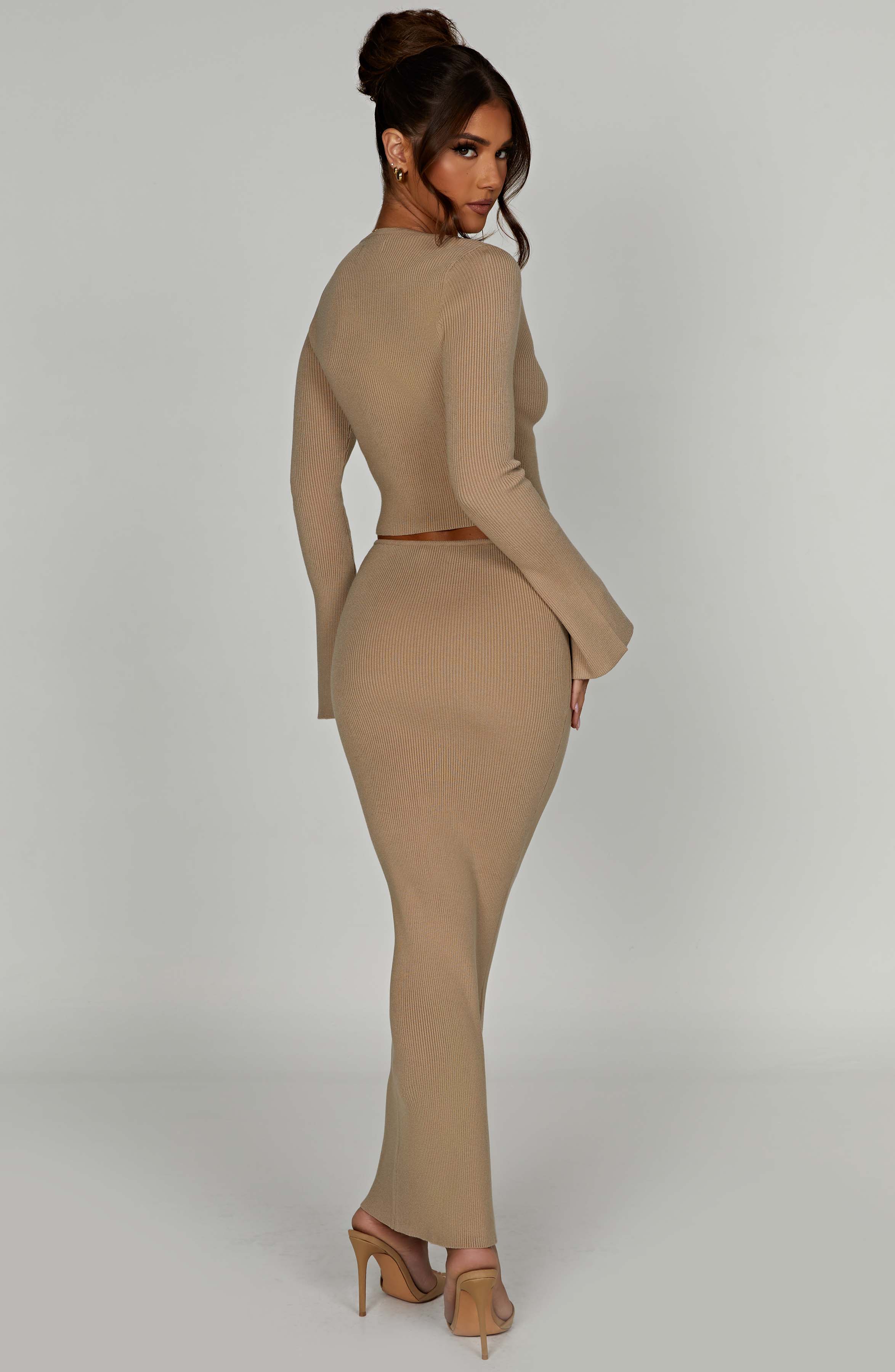 Elia Maxi Skirt - Beige - Image 3
