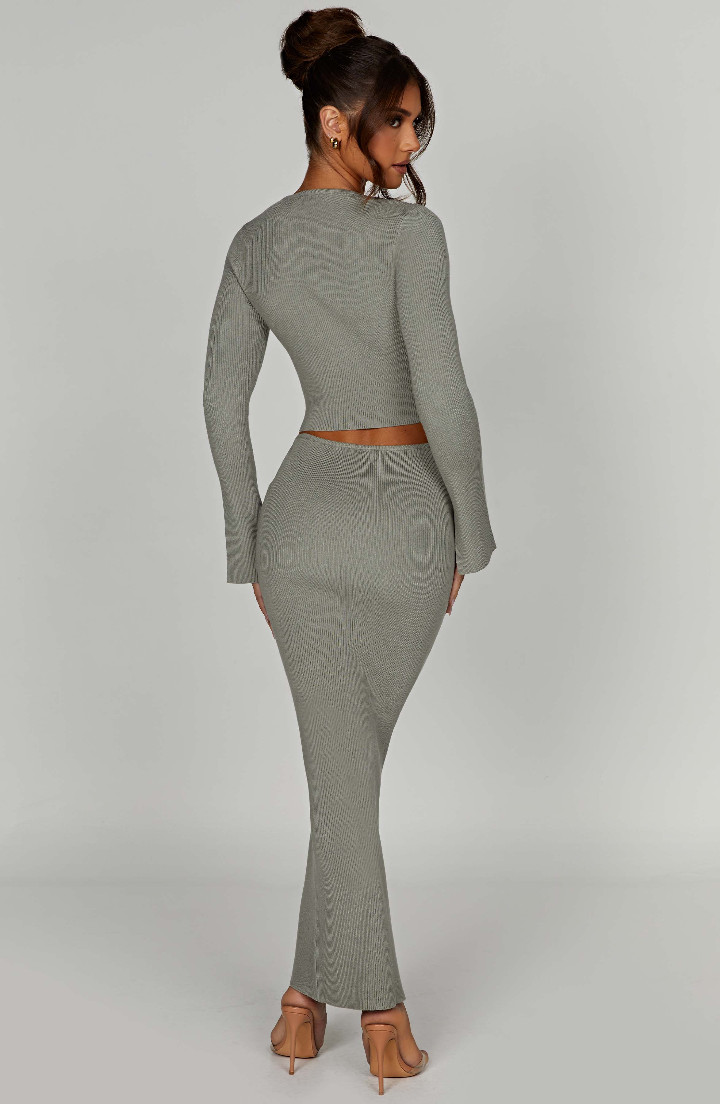 Elia Maxi Skirt - Khaki - Image 3