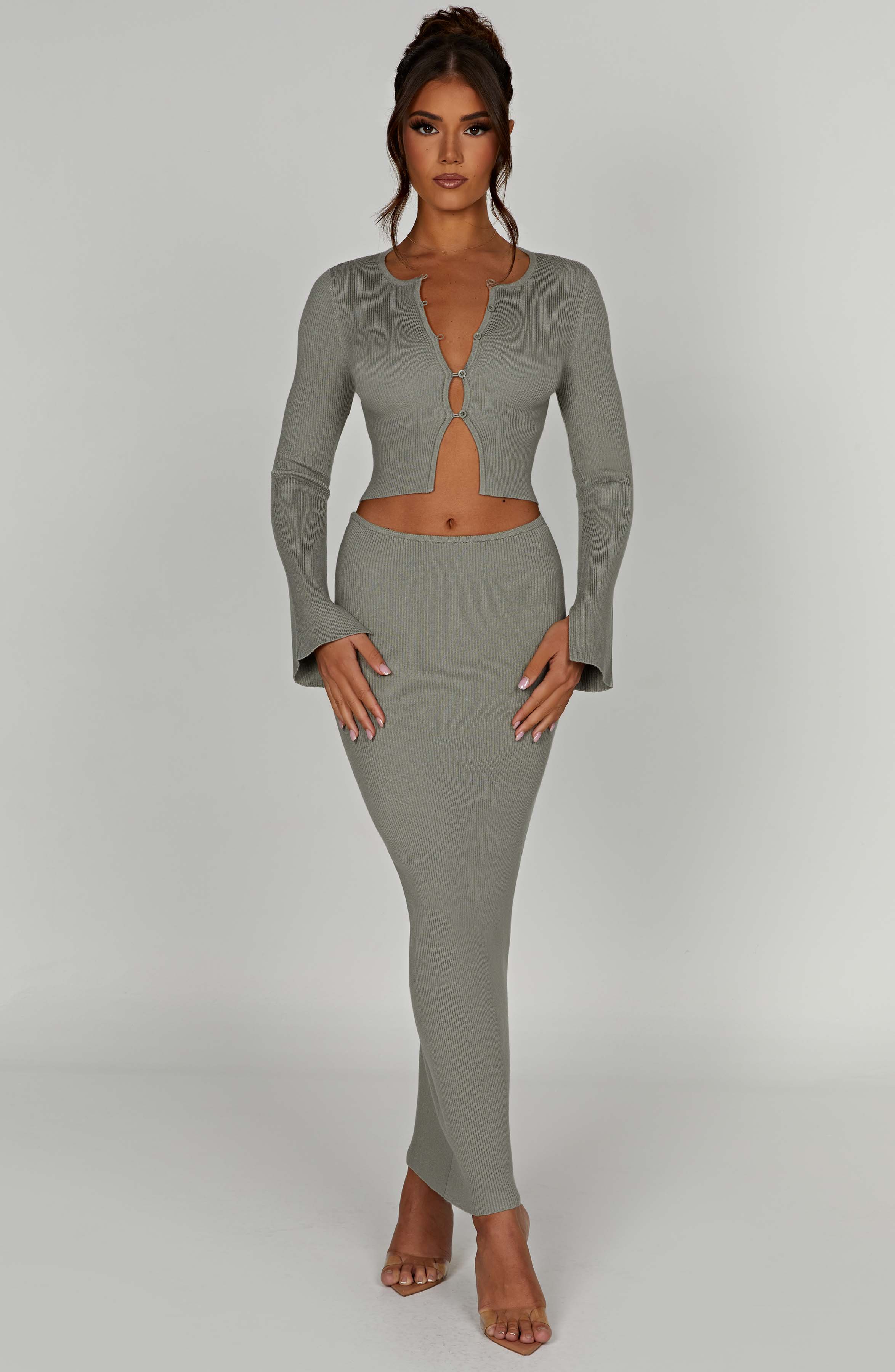 Elia Maxi Skirt - Khaki - Image 5