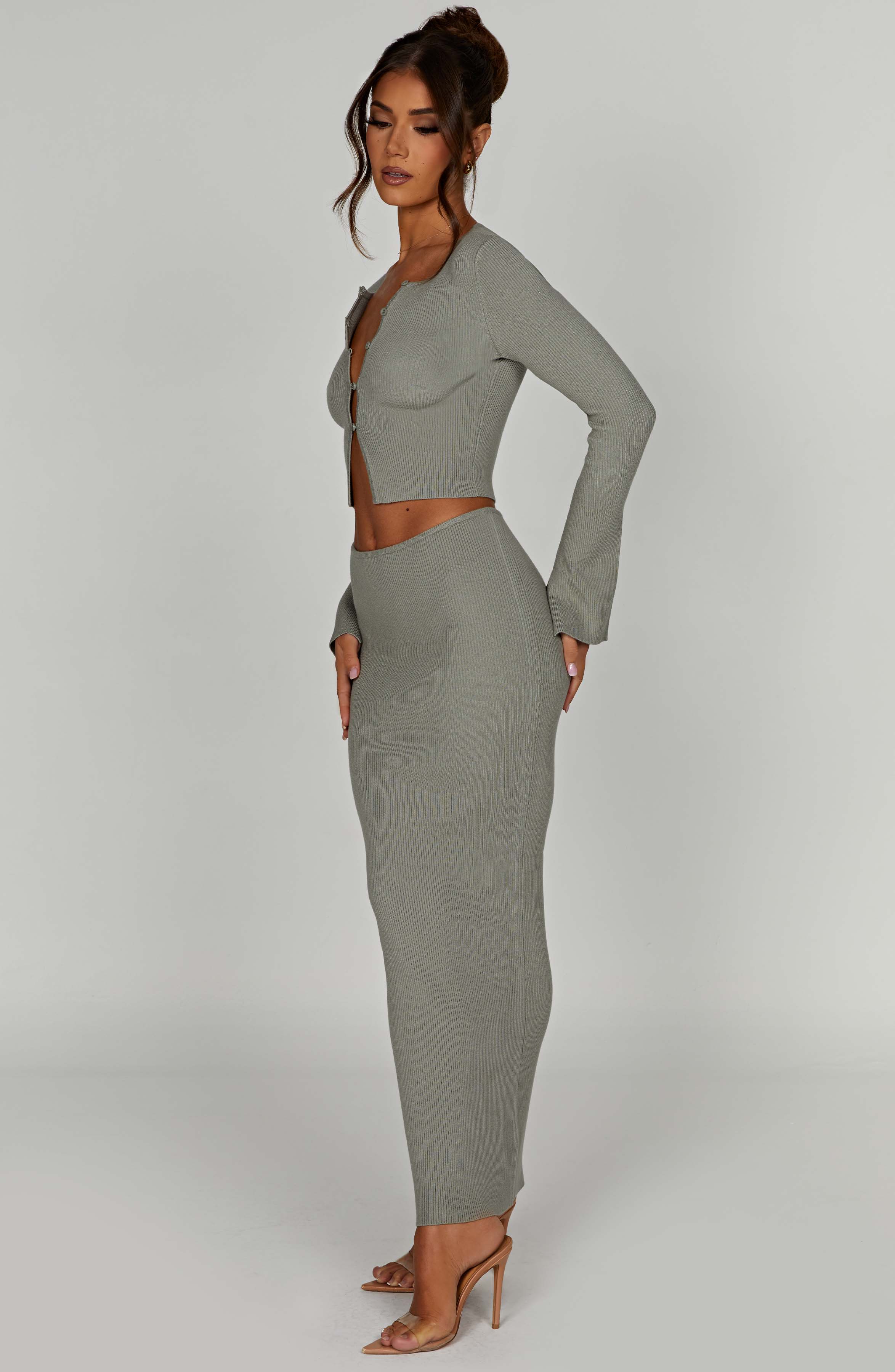 Elia Maxi Skirt - Khaki - Image 6