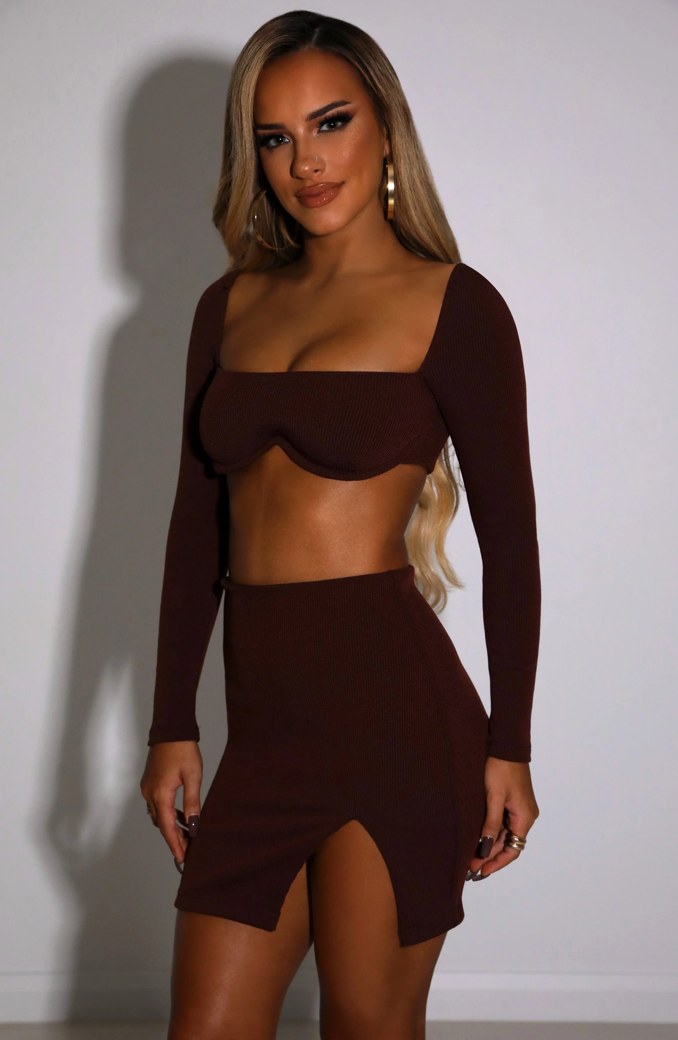 Eliza Mini Skirt - Chocolate - Image 5