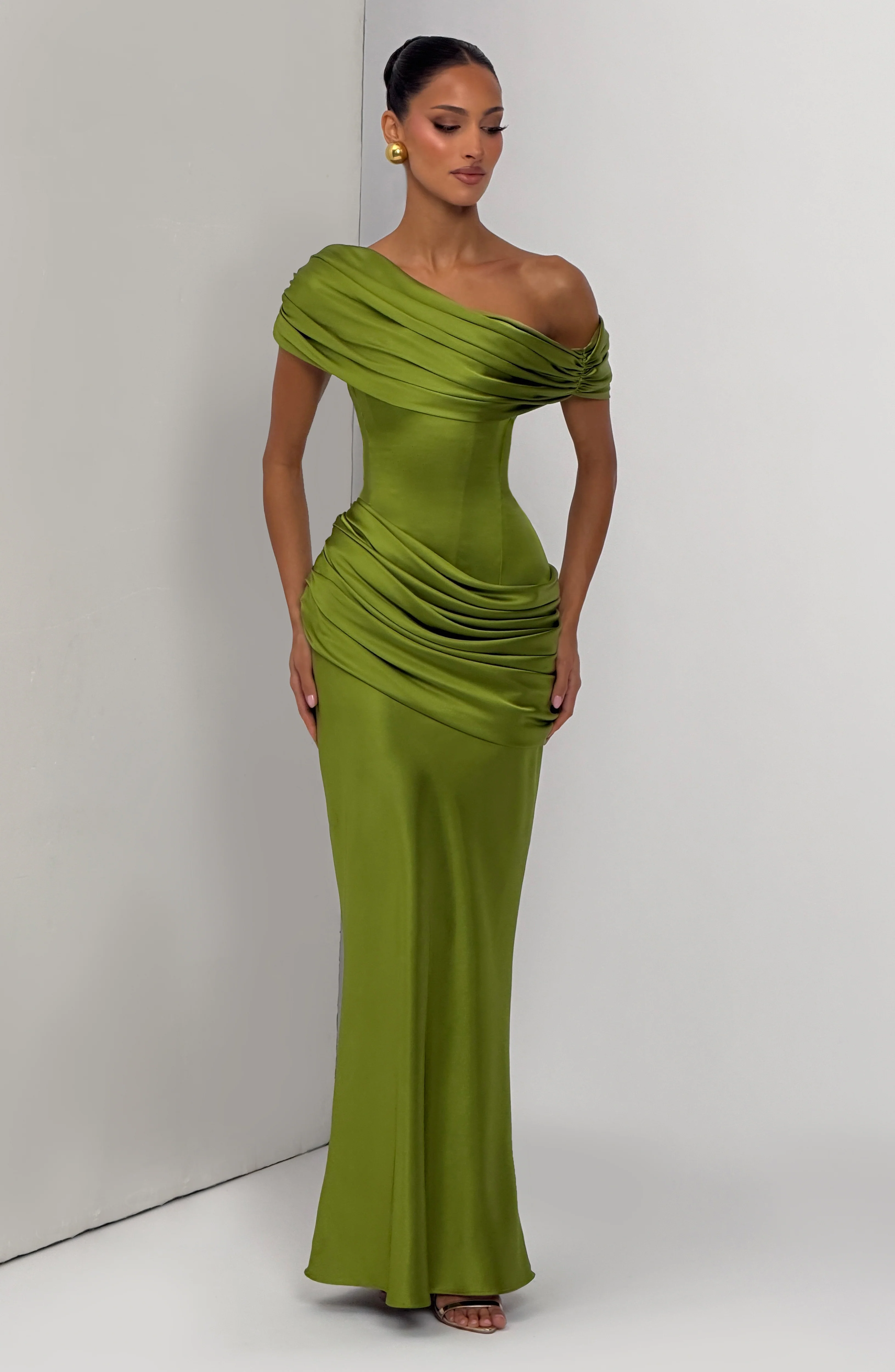Ella Maxi Dress - Olive - Image 13