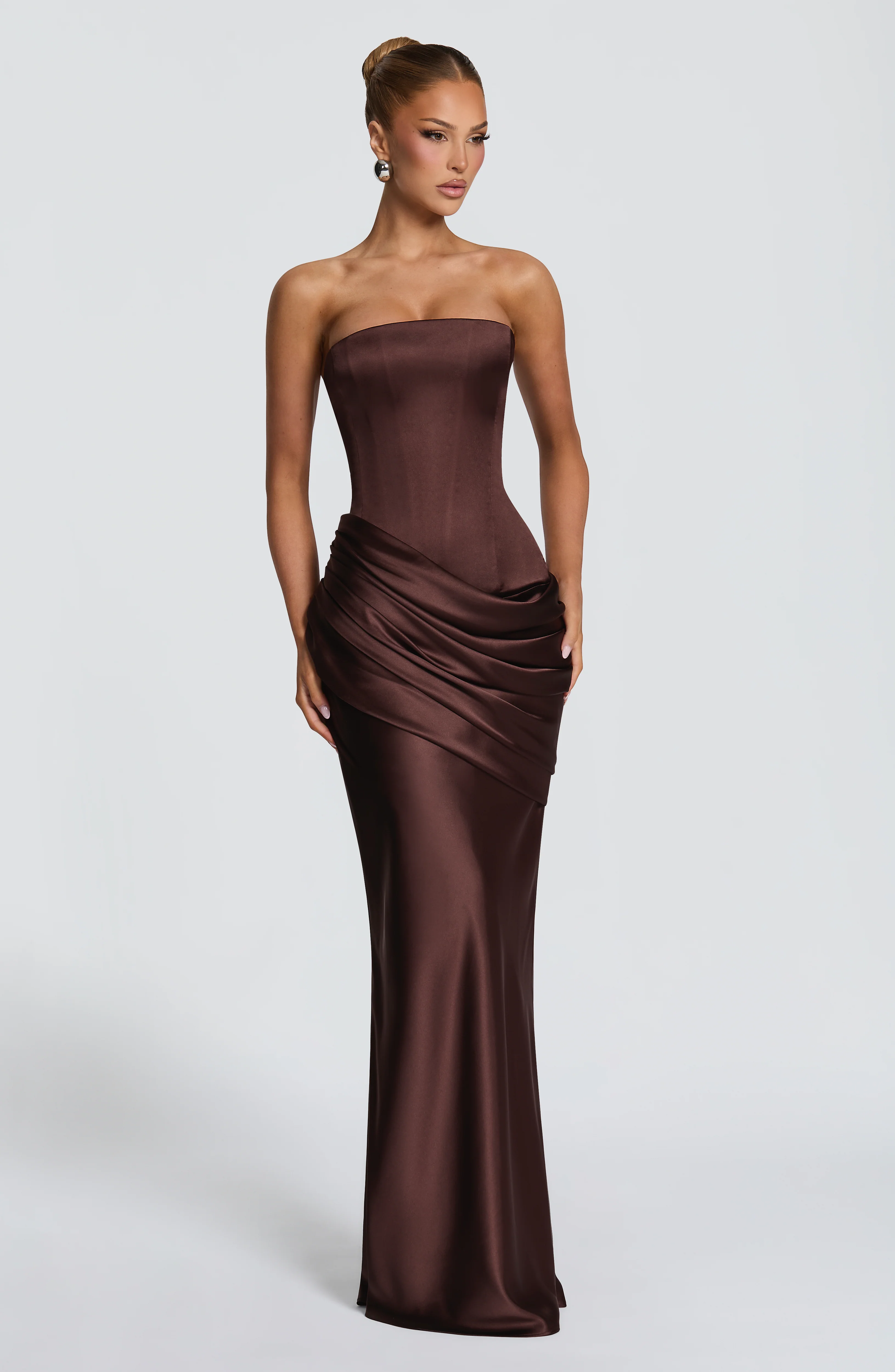 Ella Maxi Dress - Plum Brown - Image 6