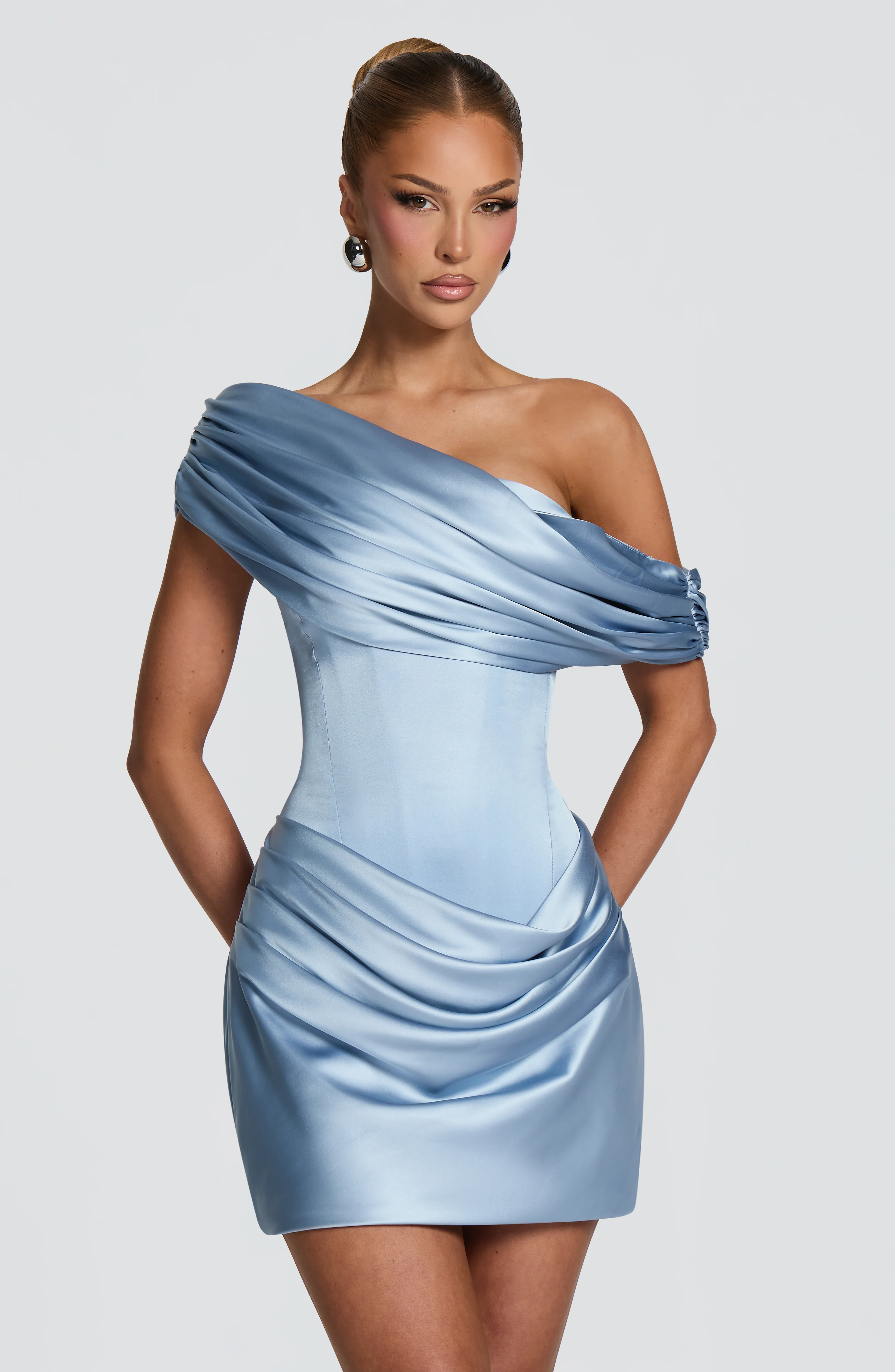 Ella Mini Dress - Glacier Blue - Image 3