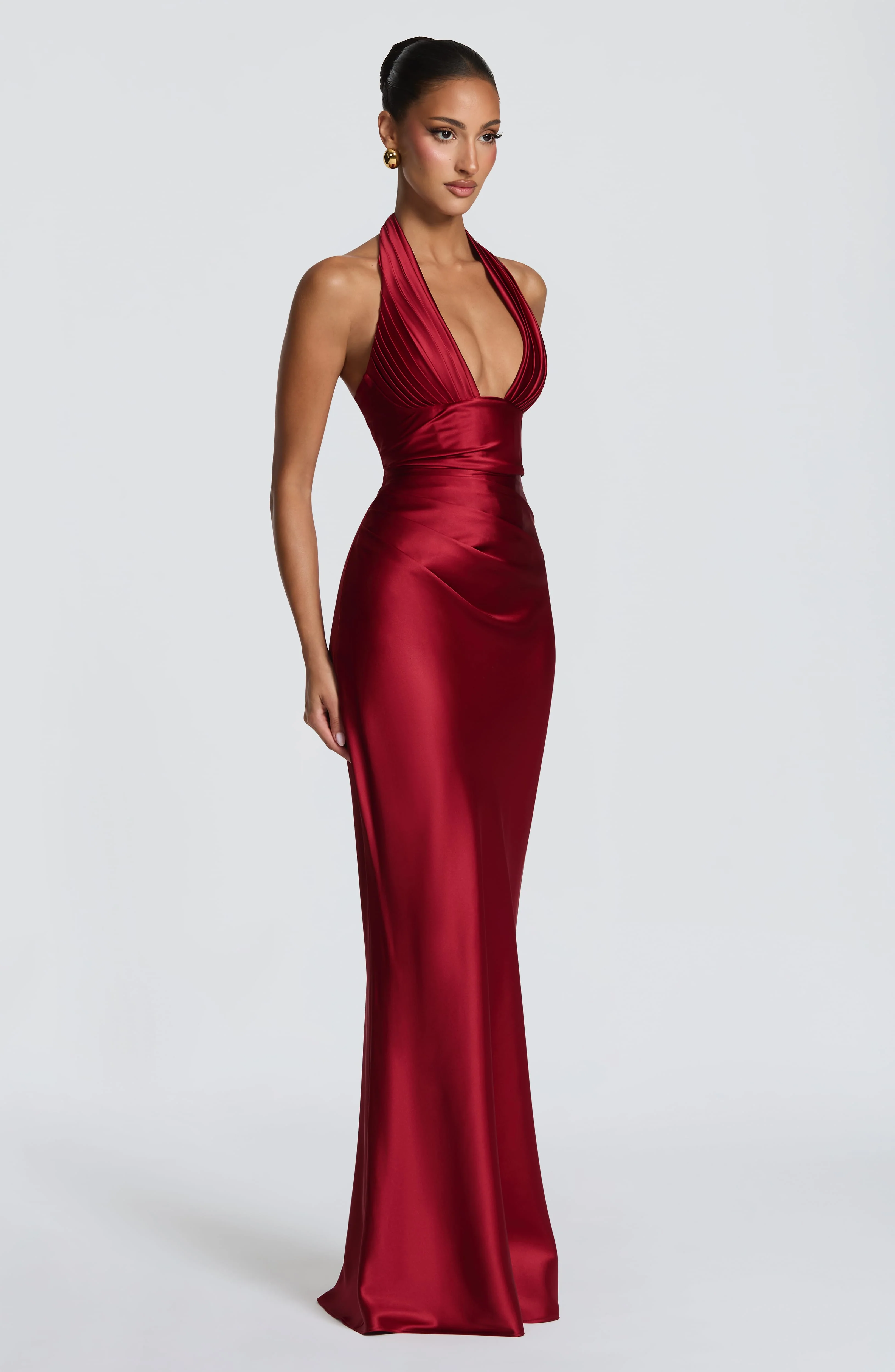 Elowen Maxi Dress - Deep Red - Image 4
