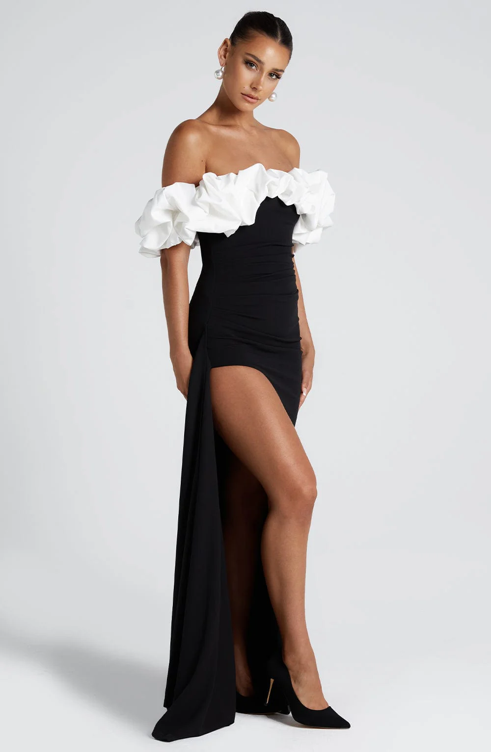 Elsie Maxi Dress - Black/White - Image 4