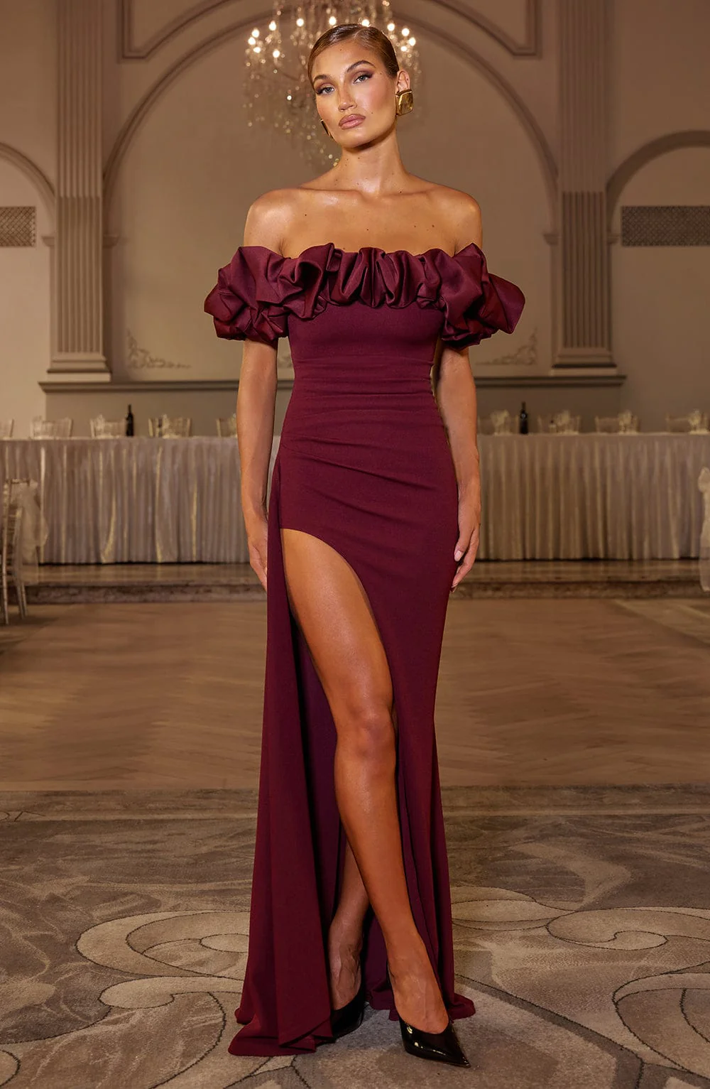 Elsie Maxi Dress - Cherry Lacquer - Image 2