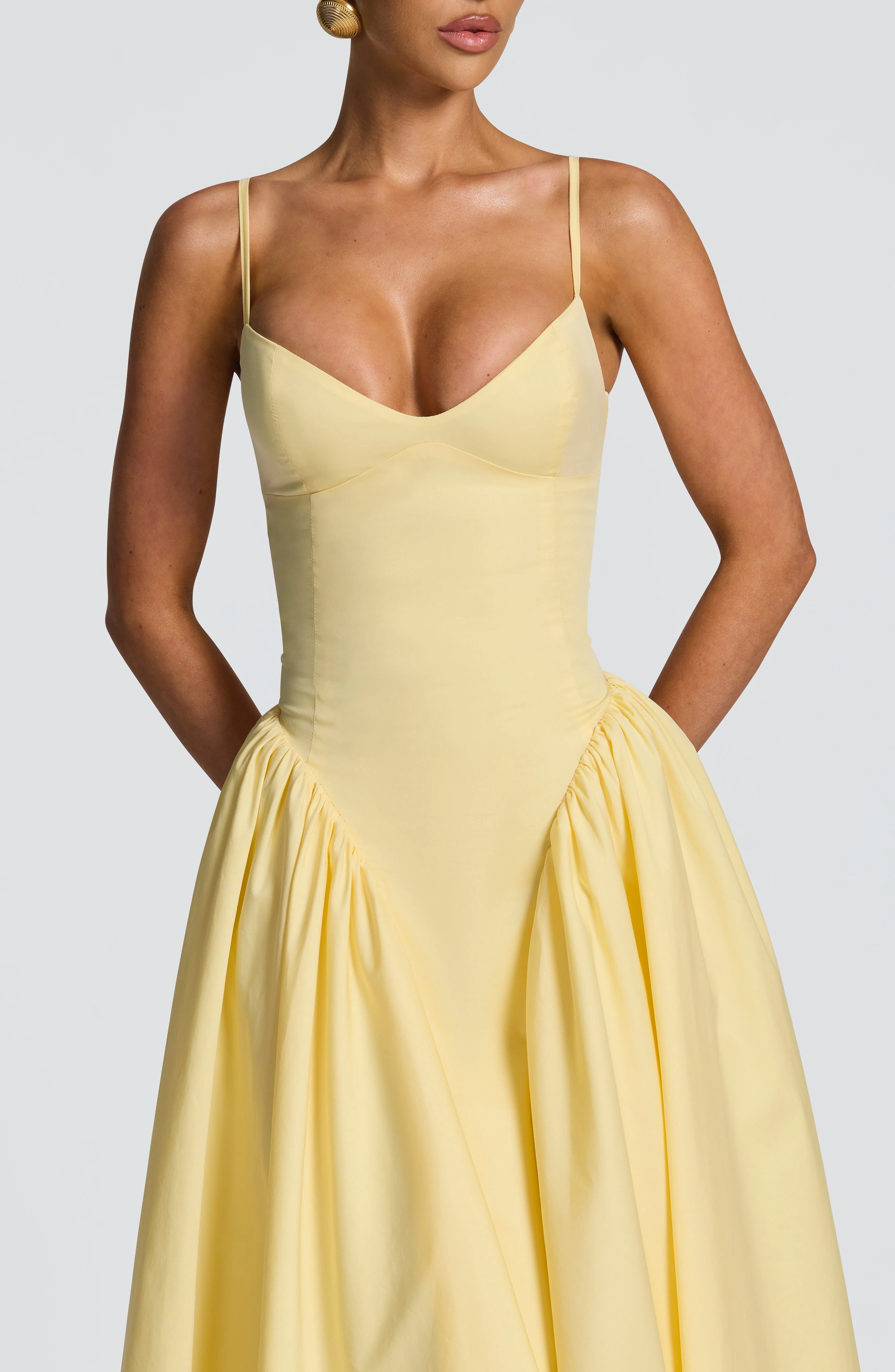 Emerson Midi Dress - Lemon - Image 3