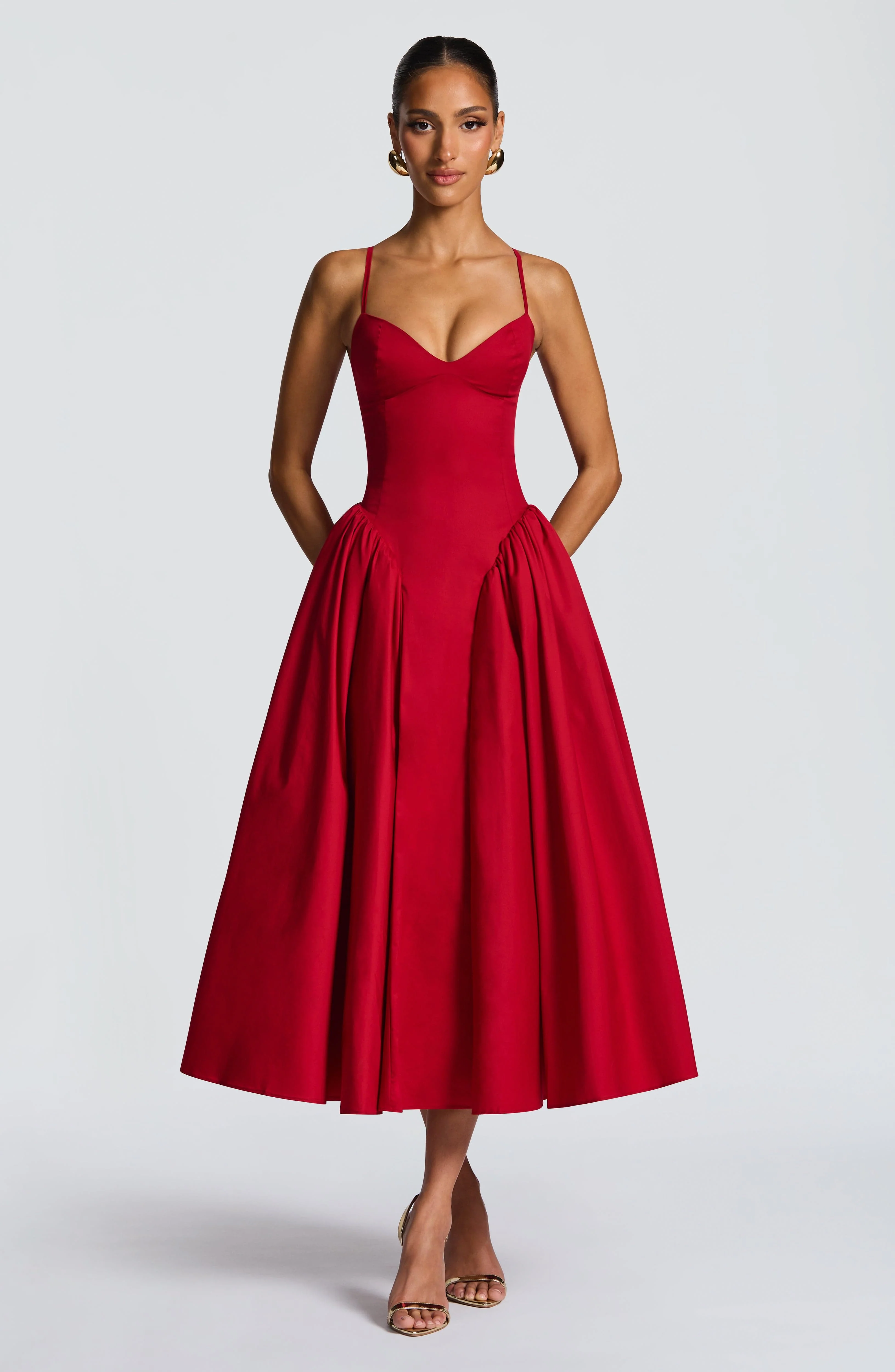Emerson Midi Dress - Red - Image 5