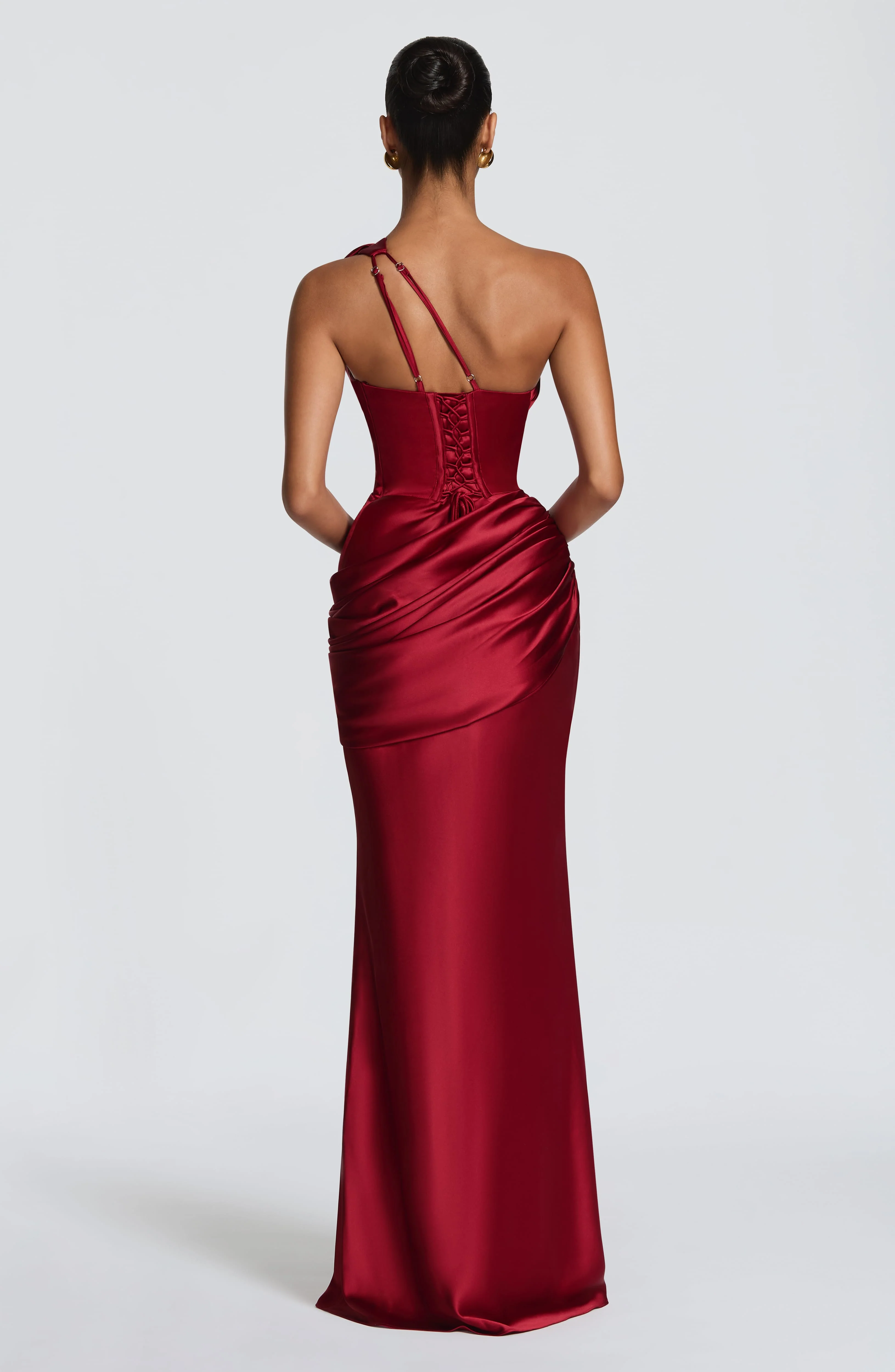 Emina Maxi Dress - Deep Red - Image 2