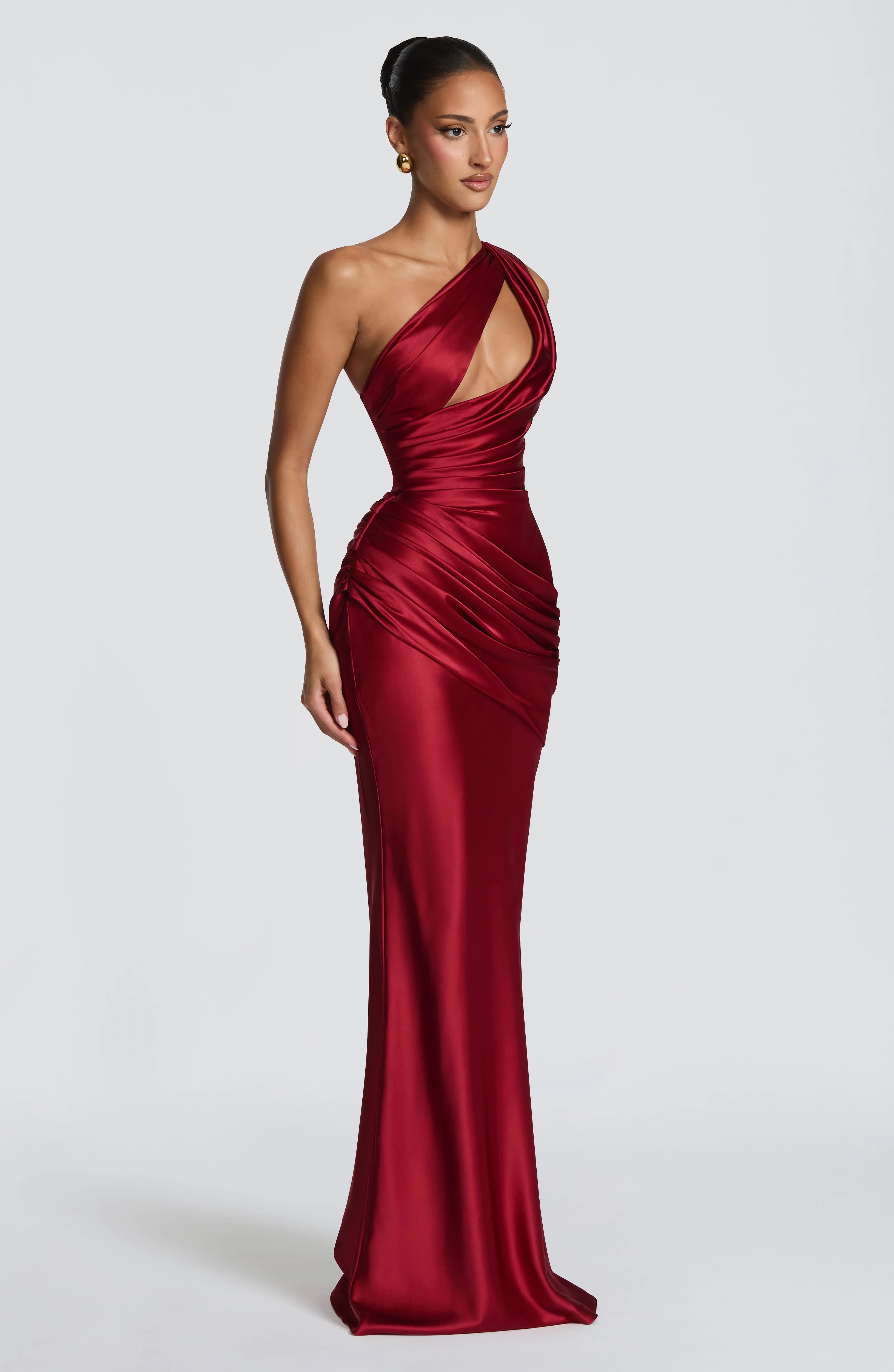 Emina Maxi Dress - Deep Red - Image 3