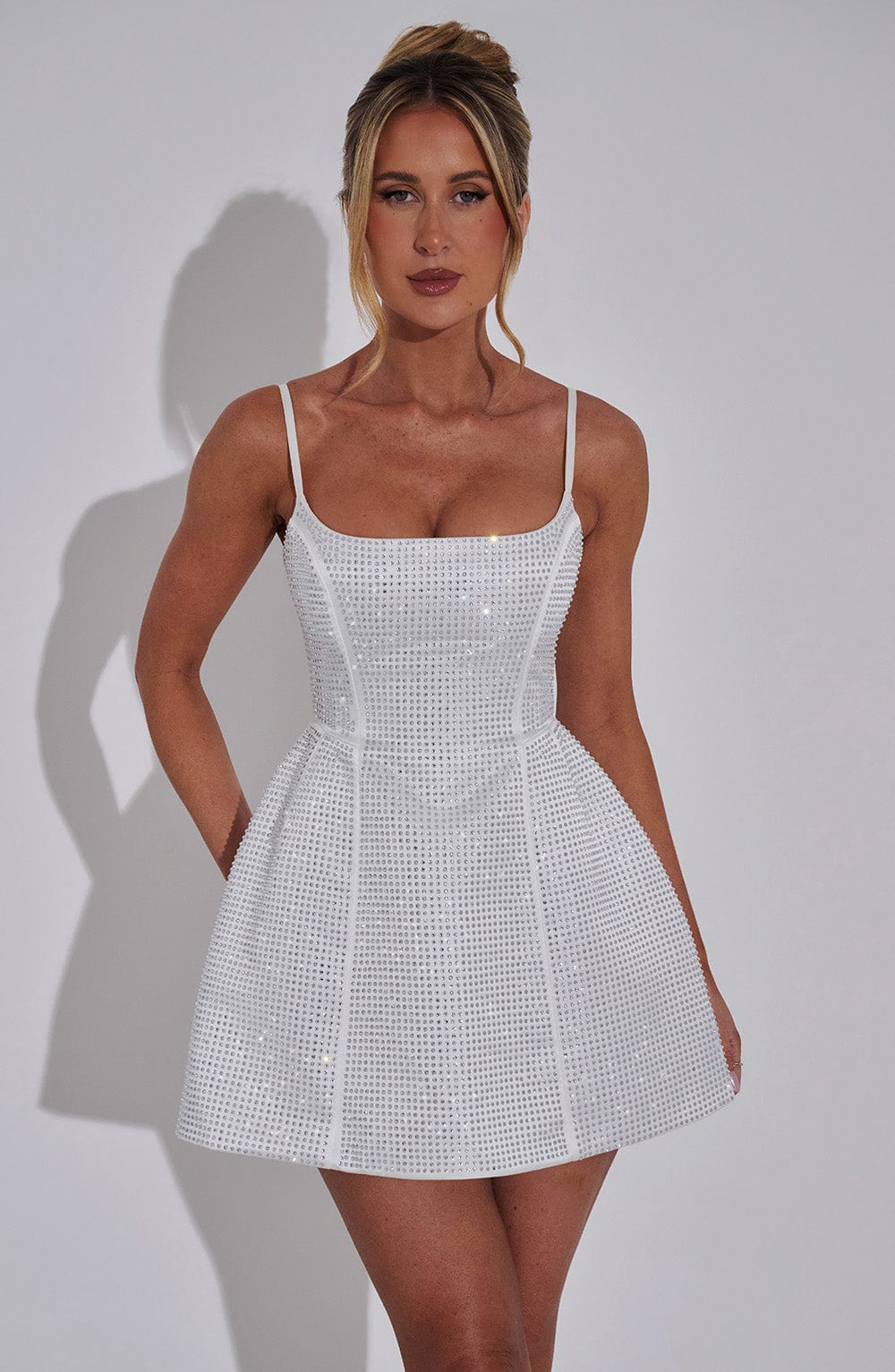 Emma Mini Dress - Ivory - Image 7