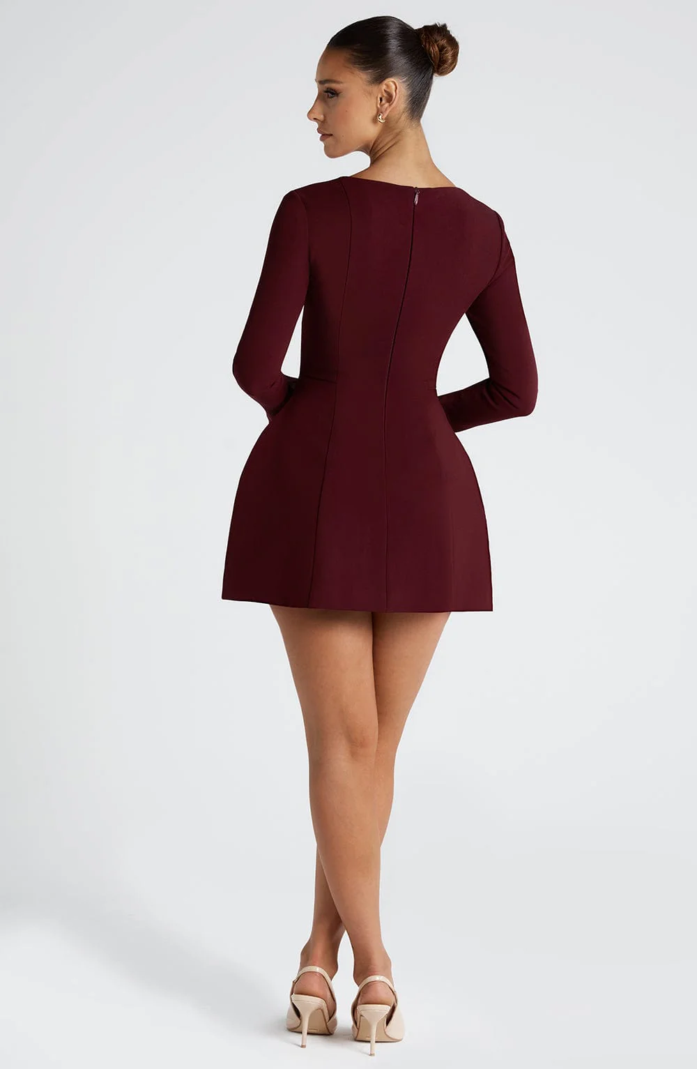 Esme Mini Dress - Cherry Lacquer - Image 3