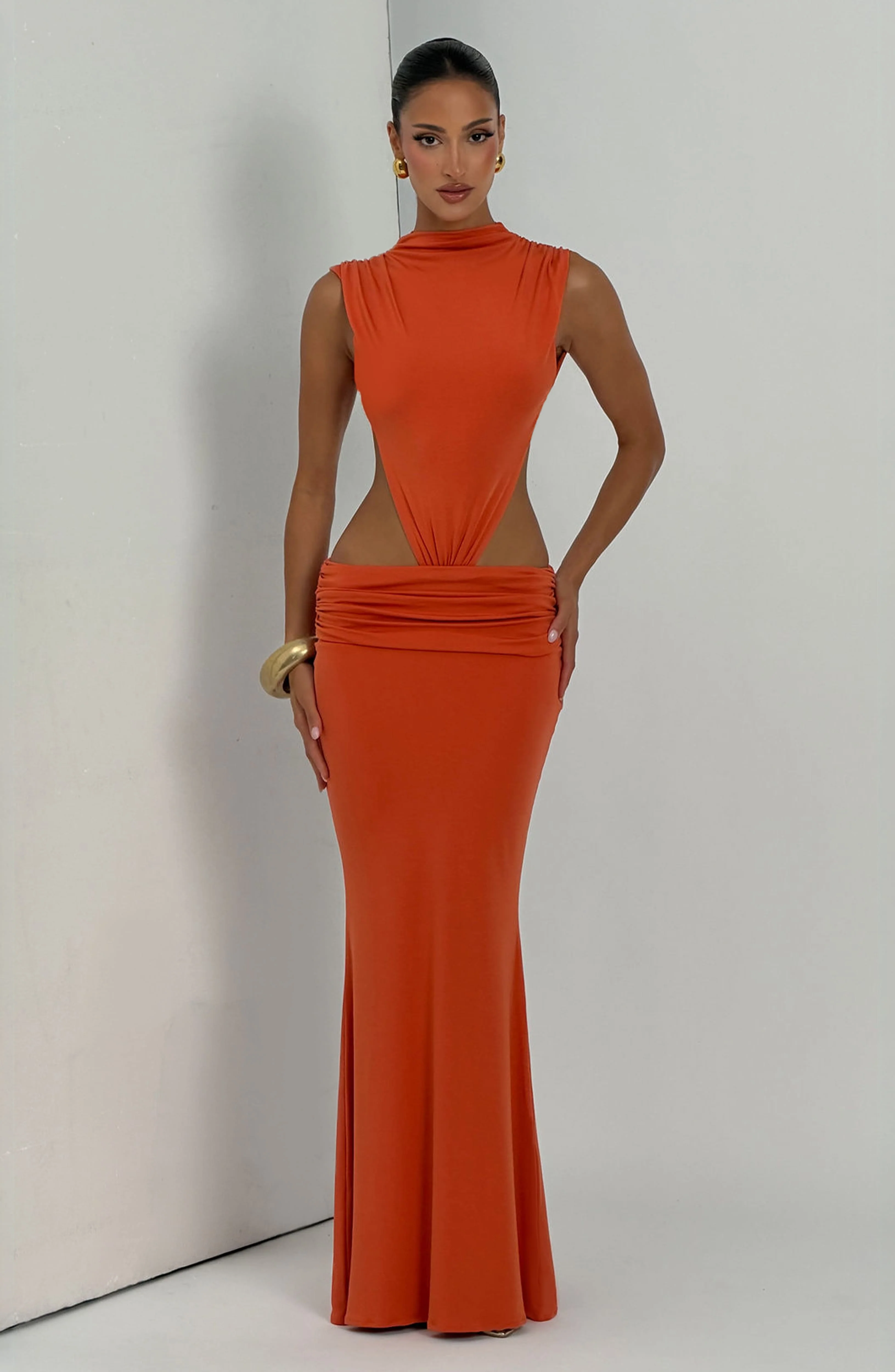 Fenella Maxi Dress - Burnt Orange - Image 7