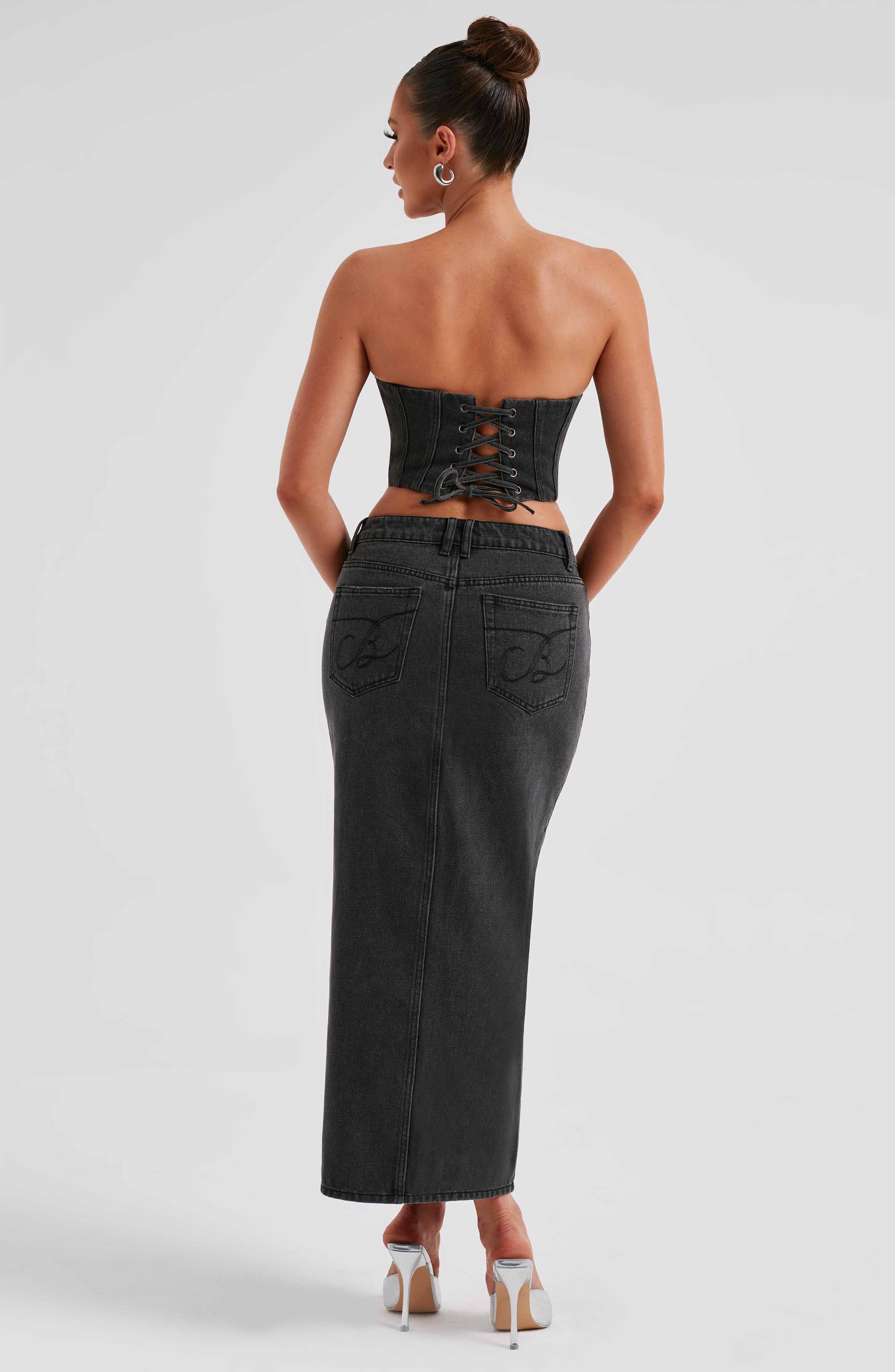 Flor Maxi Skirt - Black - Image 4