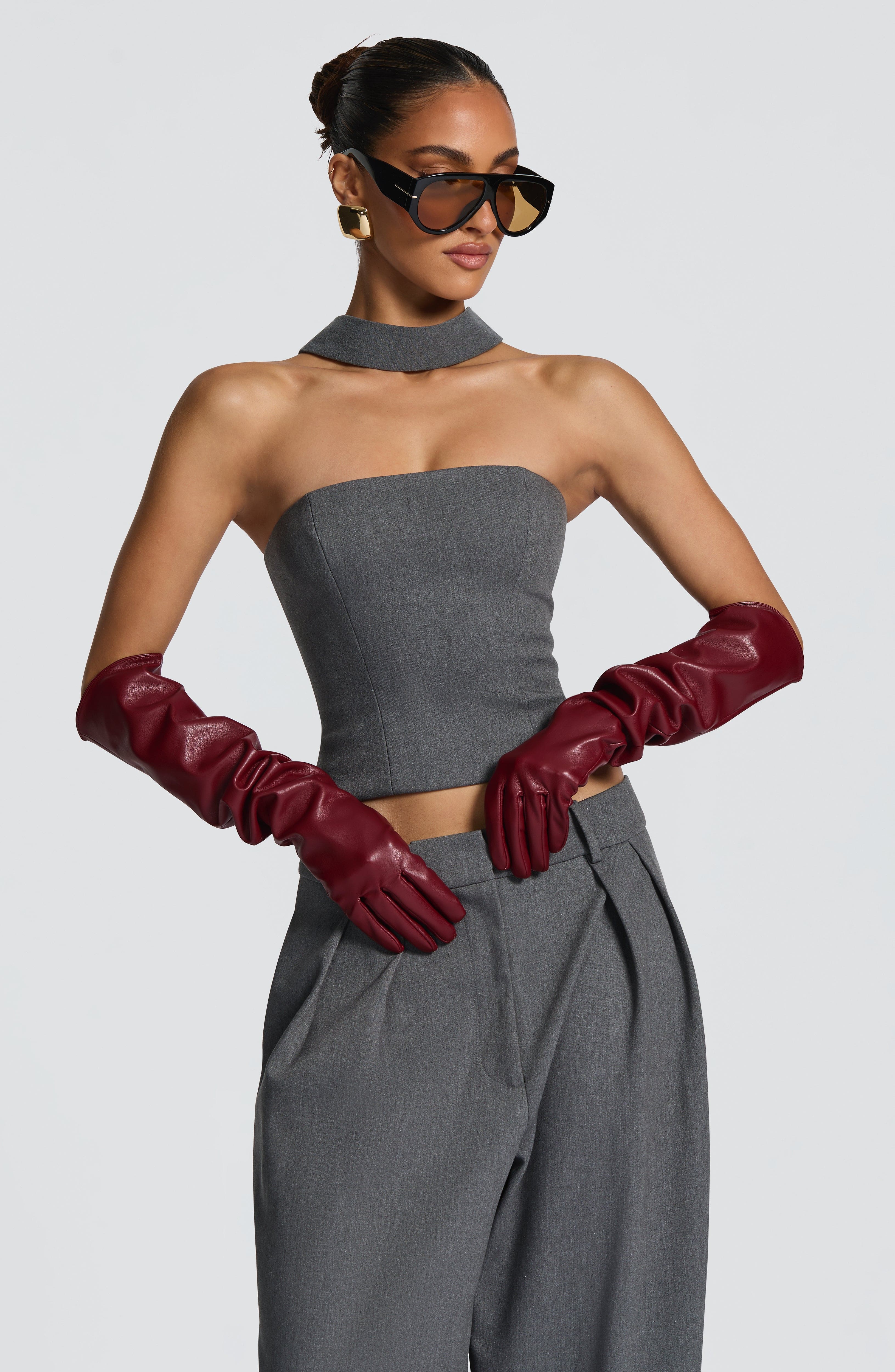 Frankie Gloves - Burgundy - Image 4