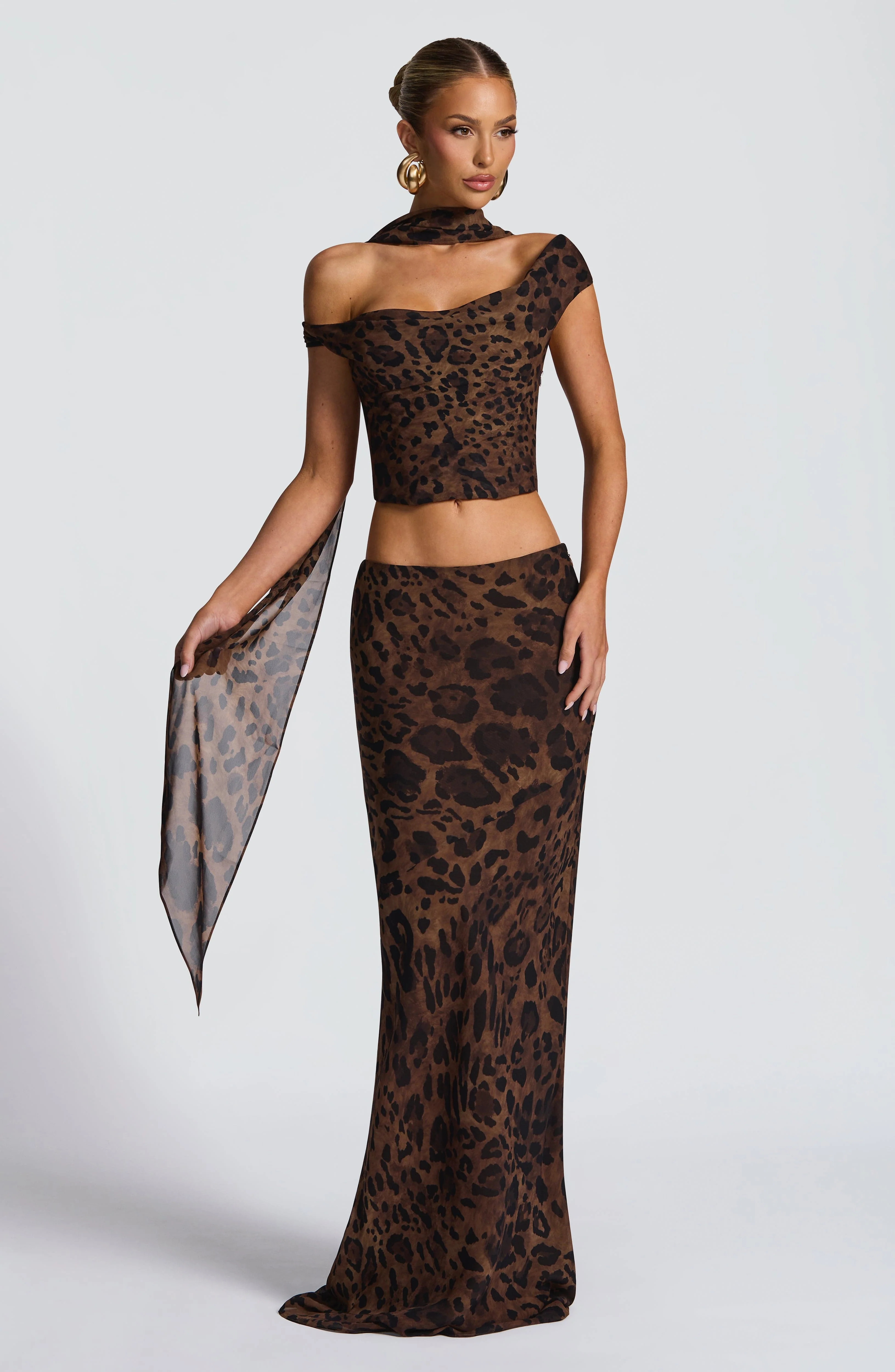 Freda Scarf - Leopard Print - Image 2