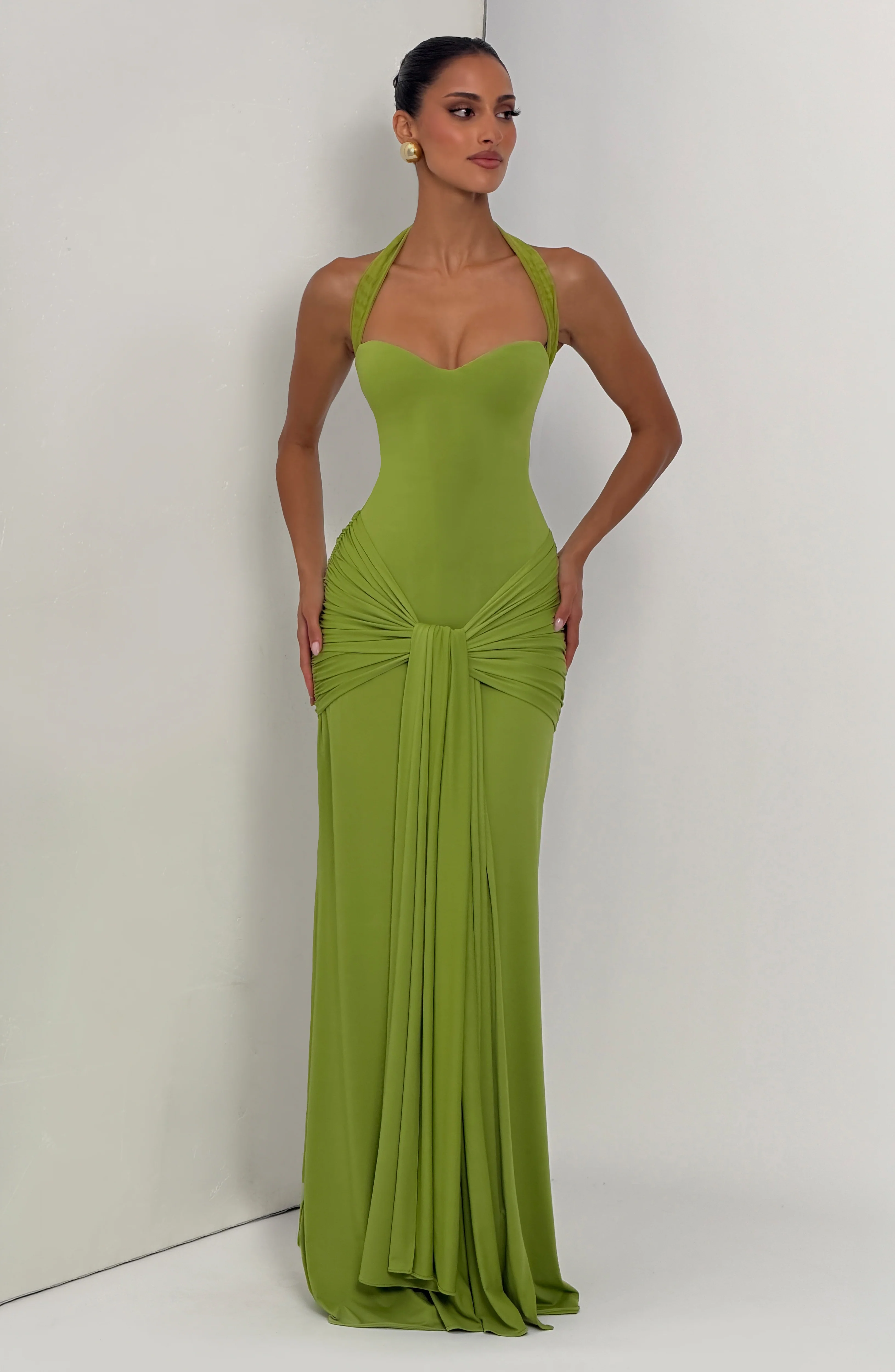 Gia Maxi Dress - Olive - Image 10