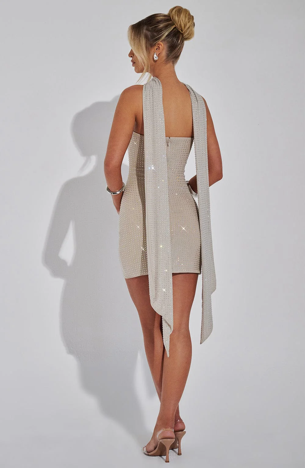 Ginni Scarf - Silver/Nude - Image 3