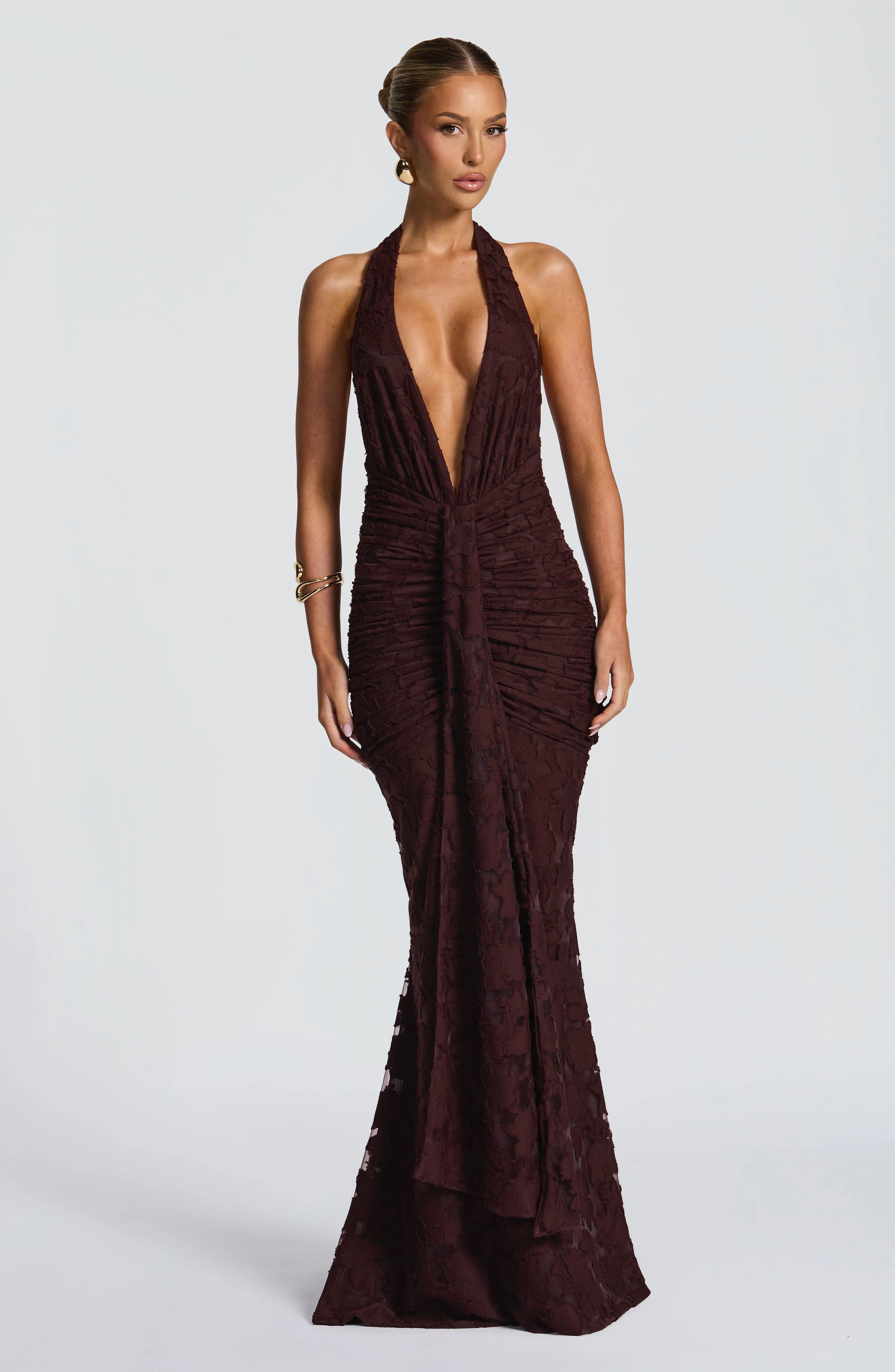 Guinevere Maxi Dress - Plum Brown - Image 6