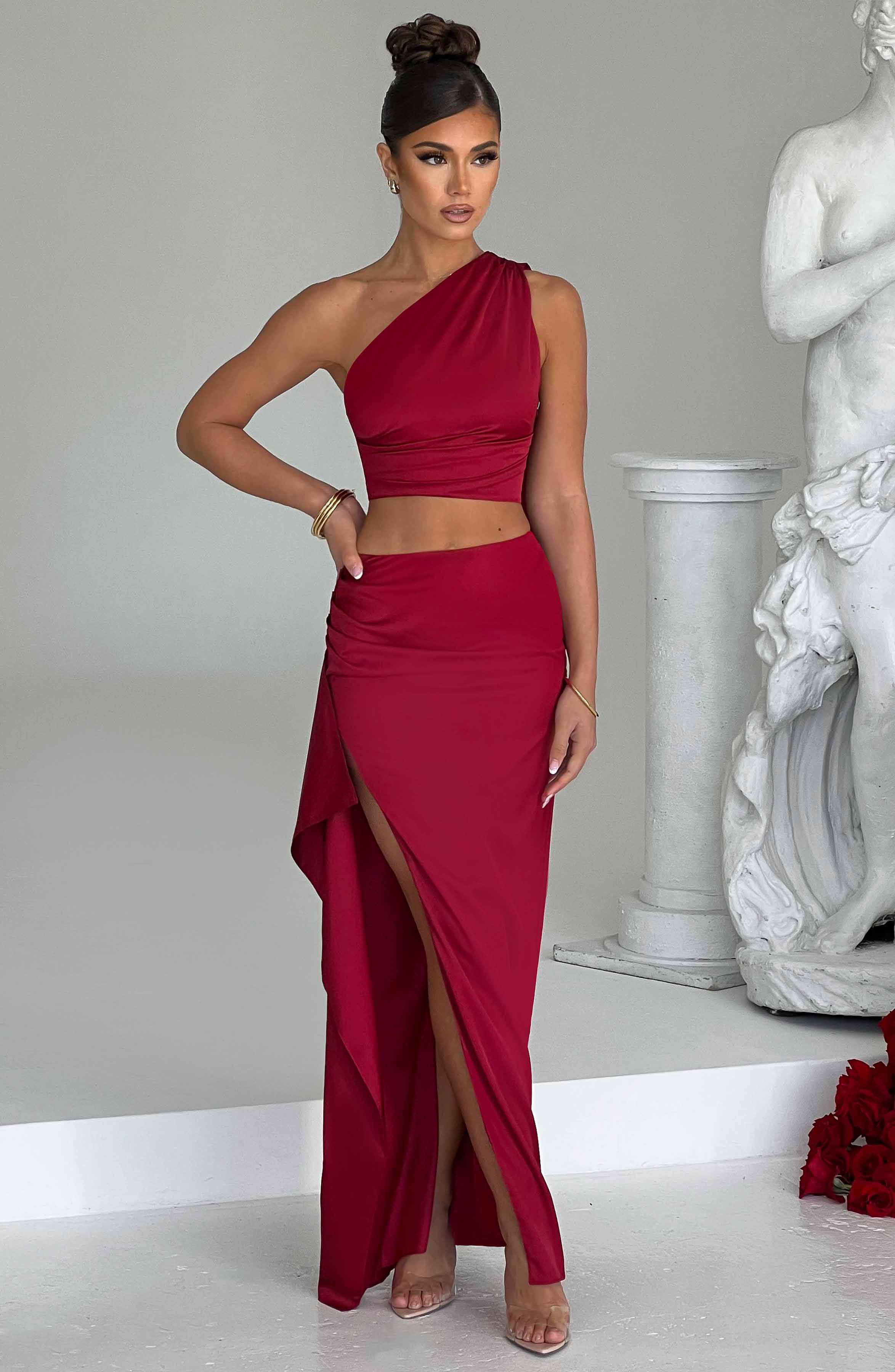 Halsey Maxi Skirt - Wine - Image 24