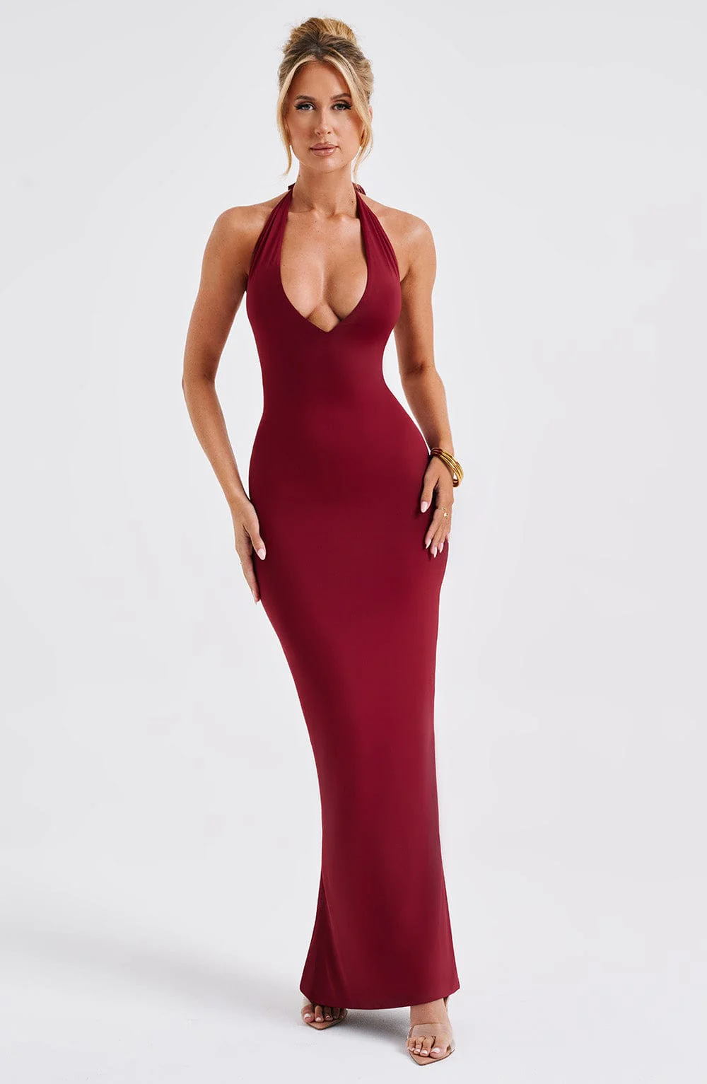 Harmonia Maxi Dress - Burgundy - Image 10