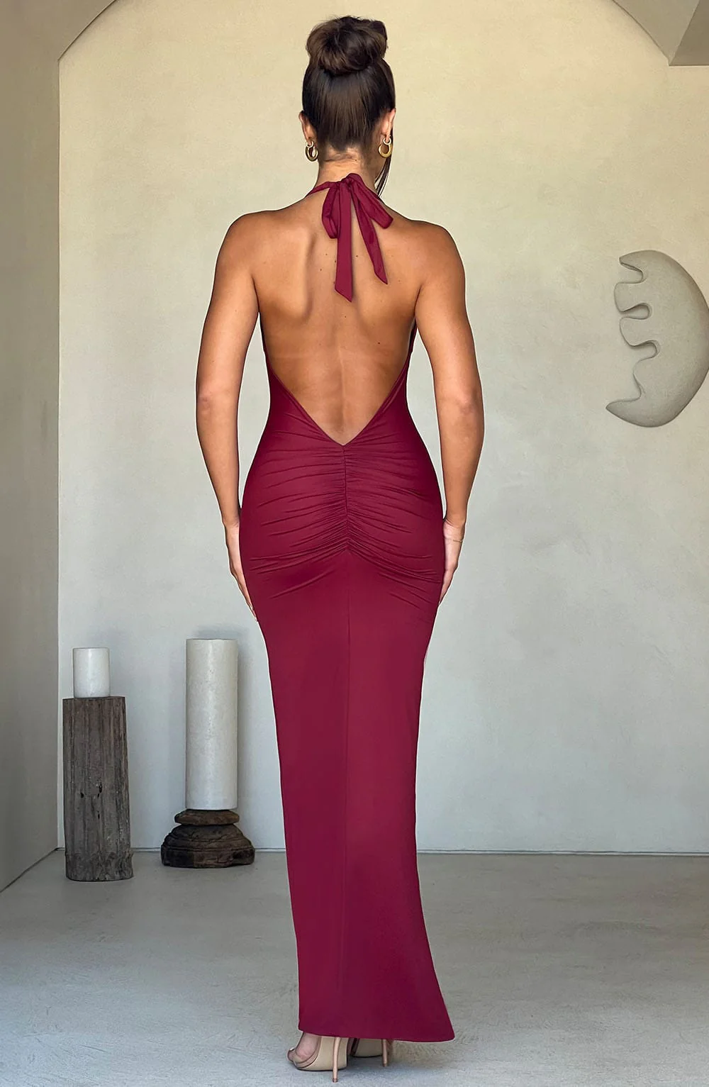 Harmonia Maxi Dress - Burgundy - Image 12