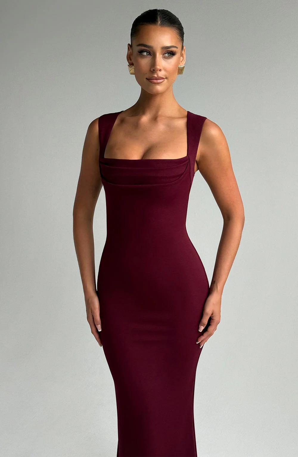 Helena Maxi Dress - Cherry Lacquer - Image 2