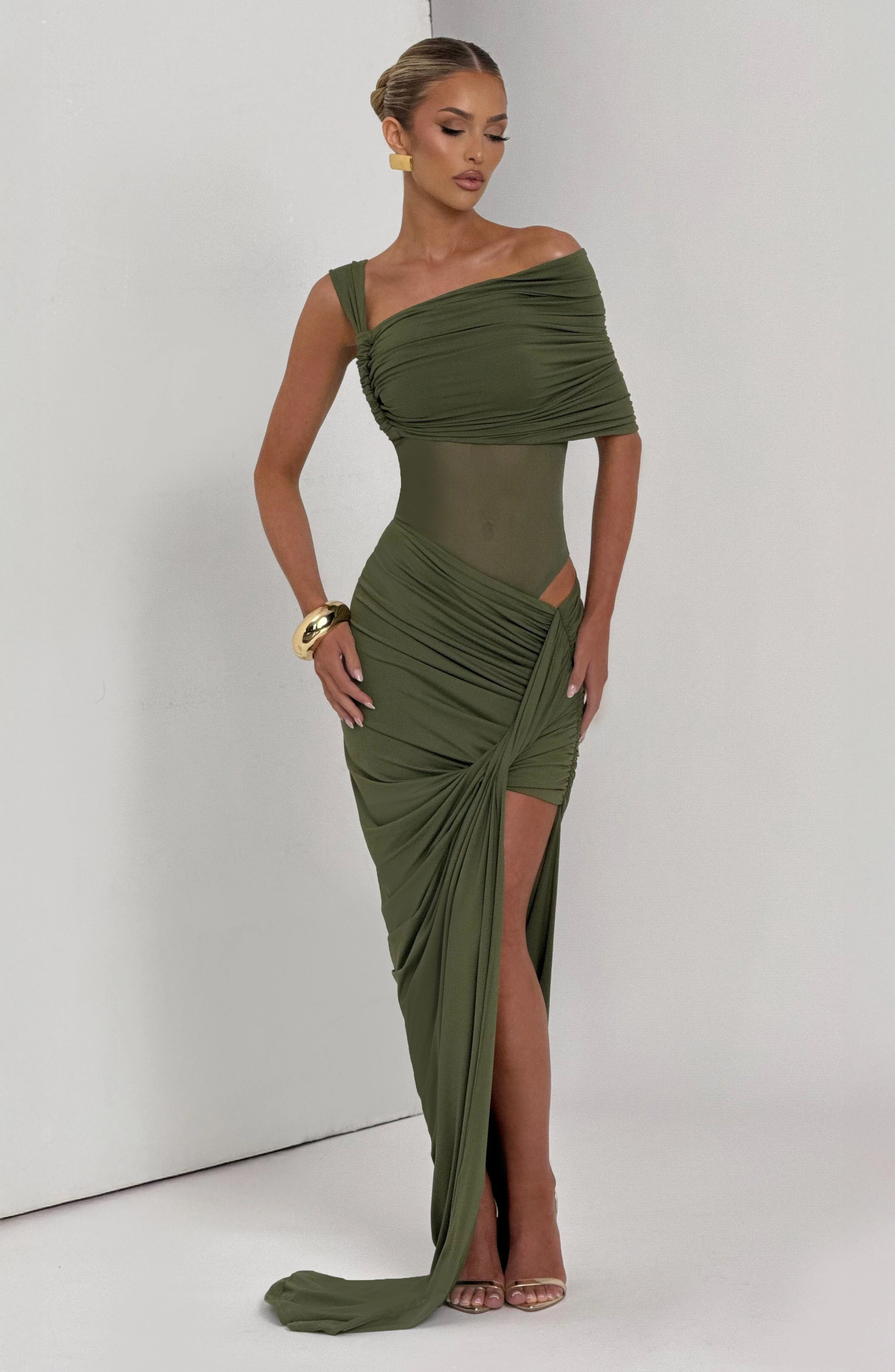 Henrietta Maxi Skirt - Khaki - Image 5