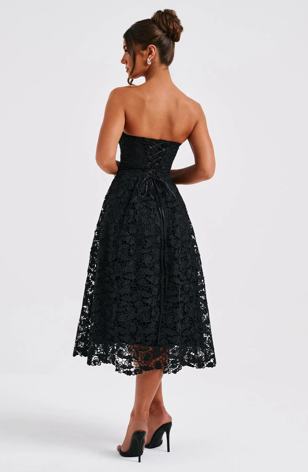 Ishani Midi Dress - Black - Image 3