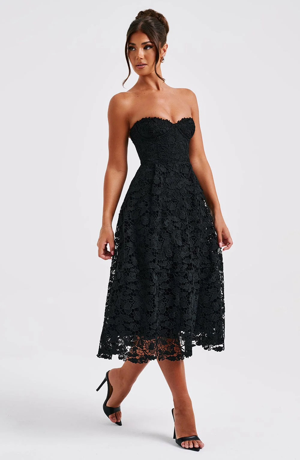 Ishani Midi Dress - Black - Image 6