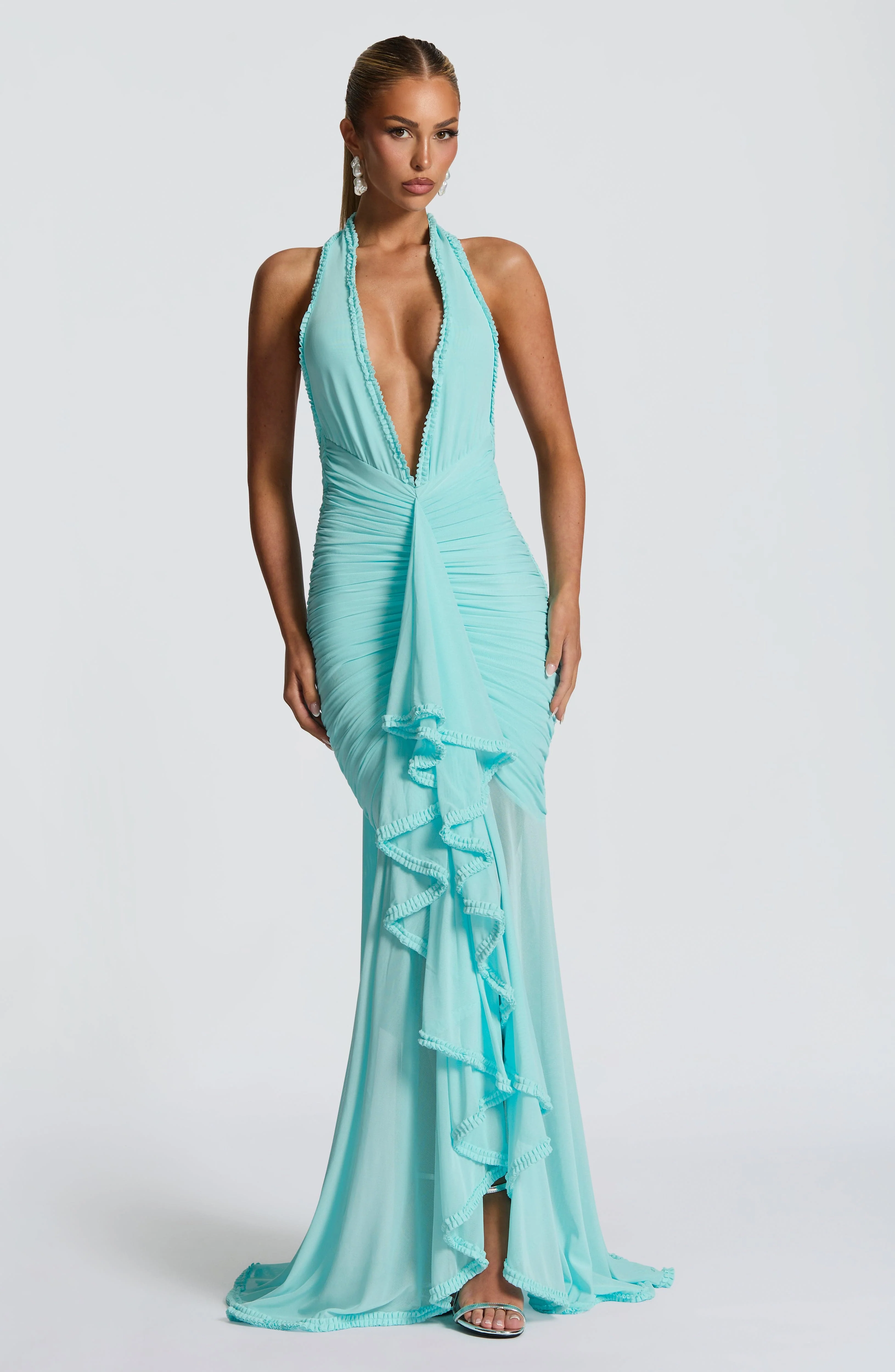 Janessa Maxi Dress - Aqua - Image 9