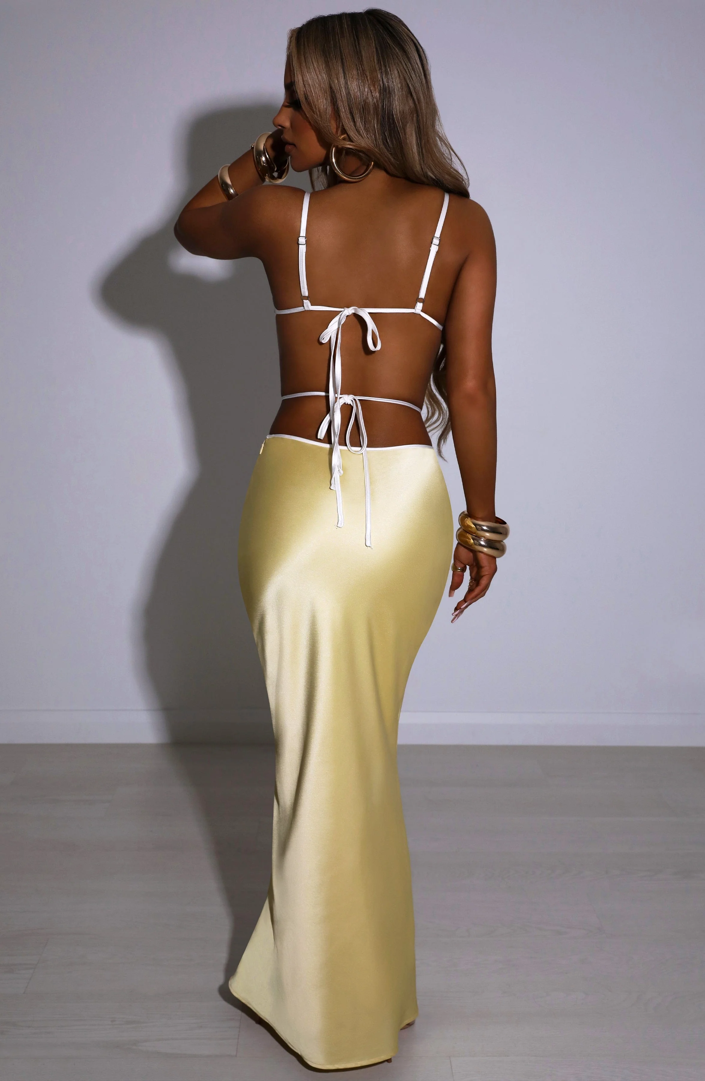 Jasmyn Maxi Skirt - Lemon - Image 3