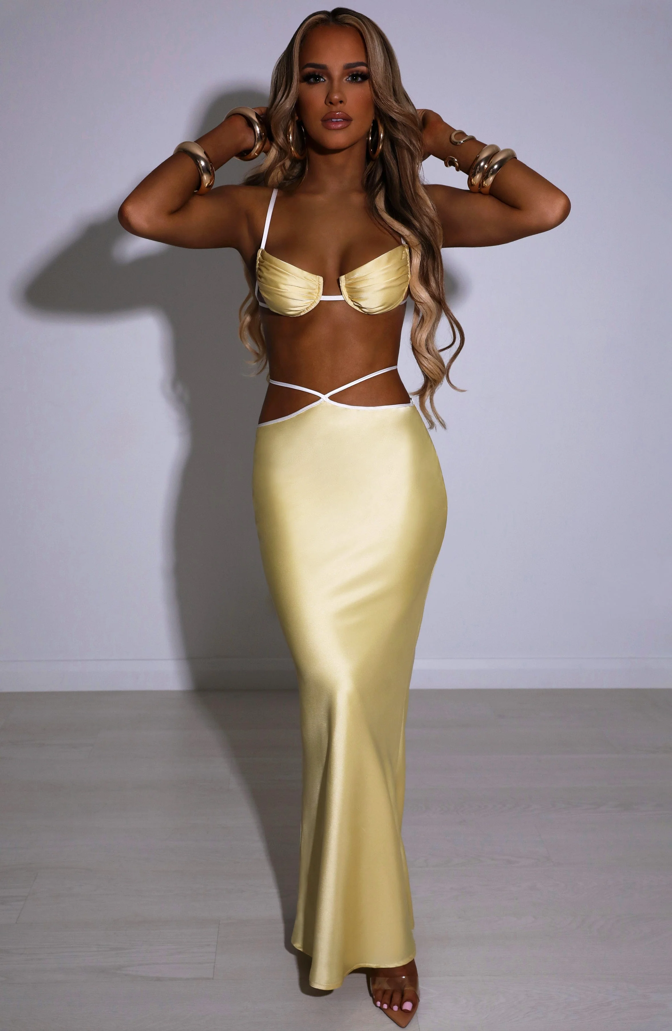 Jasmyn Maxi Skirt - Lemon - Image 4