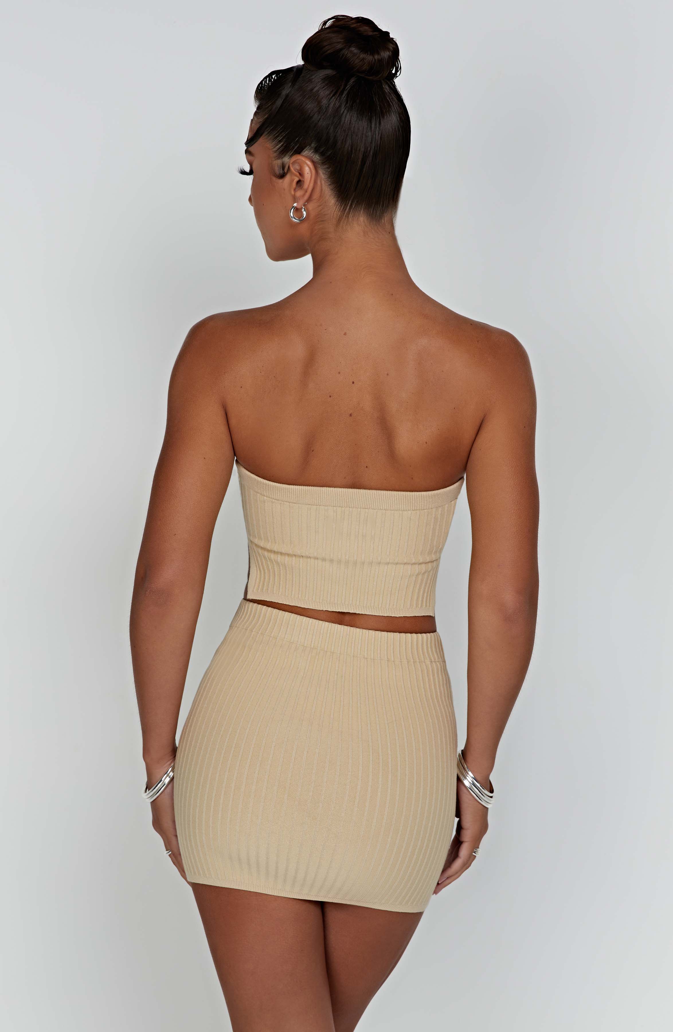 Jaz Mini Skirt - Beige - Image 4