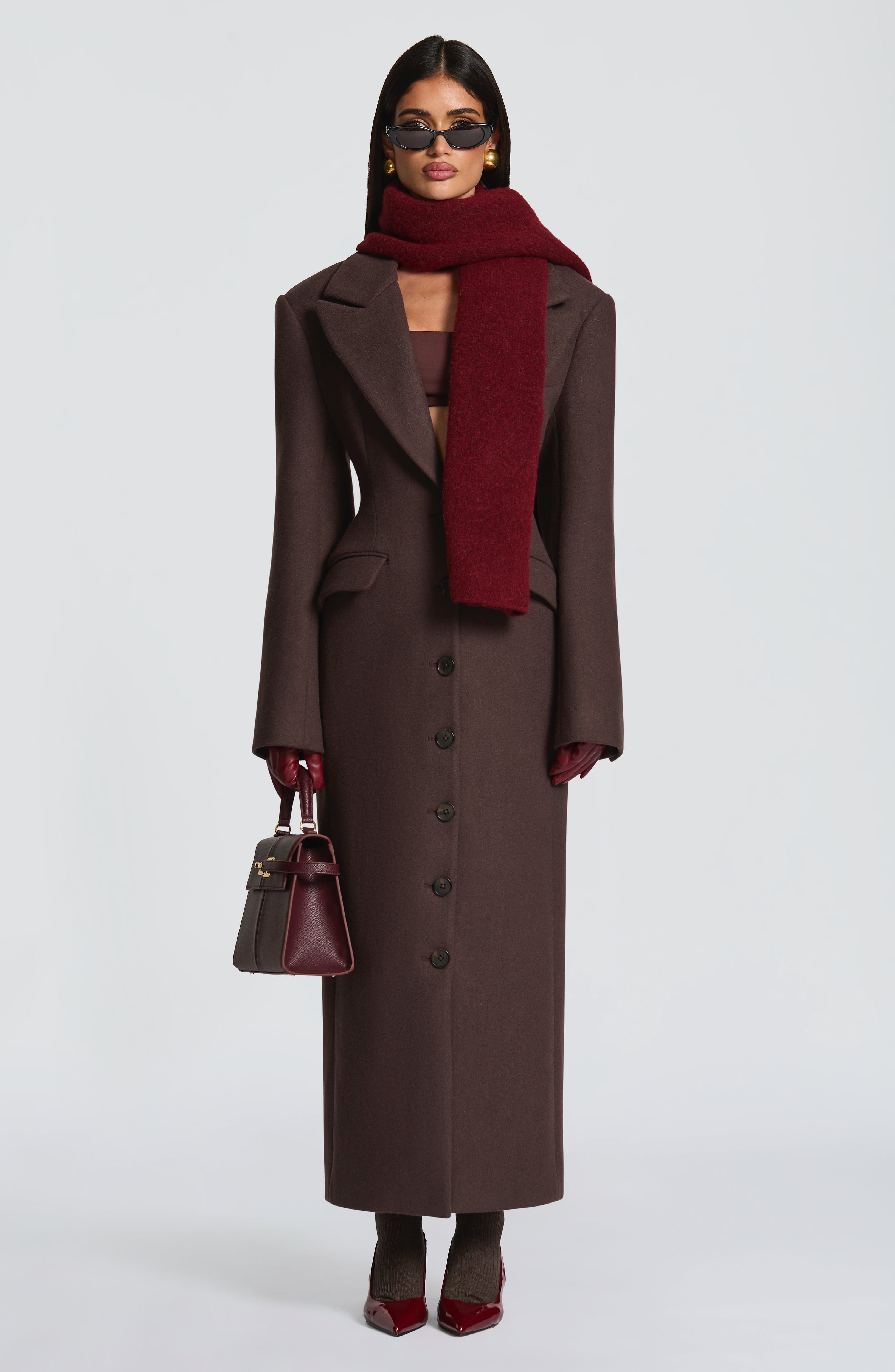 Jeanie Scarf - Burgundy - Image 4