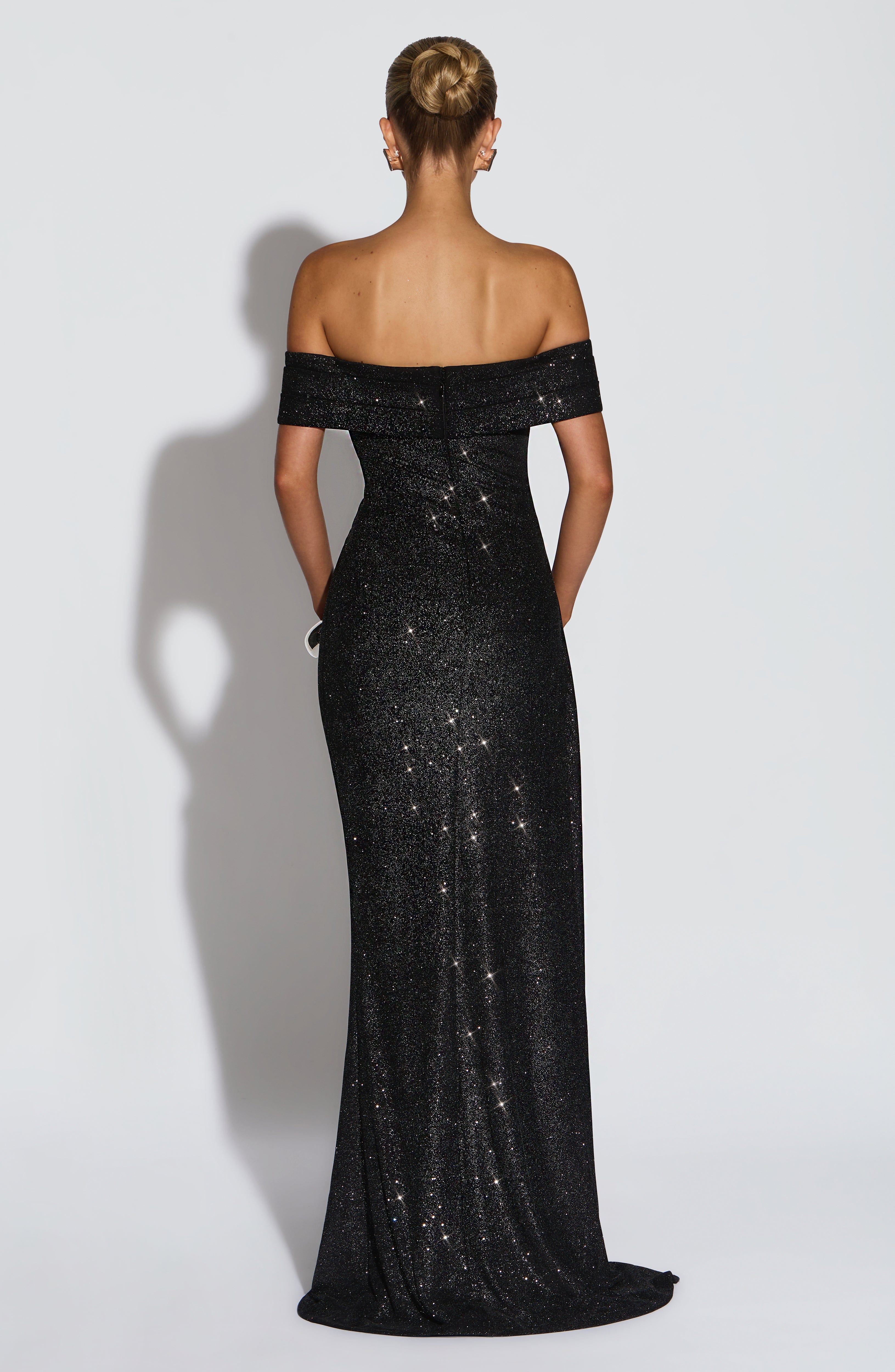 Joyce Maxi Dress - Black Sparkle - Image 3