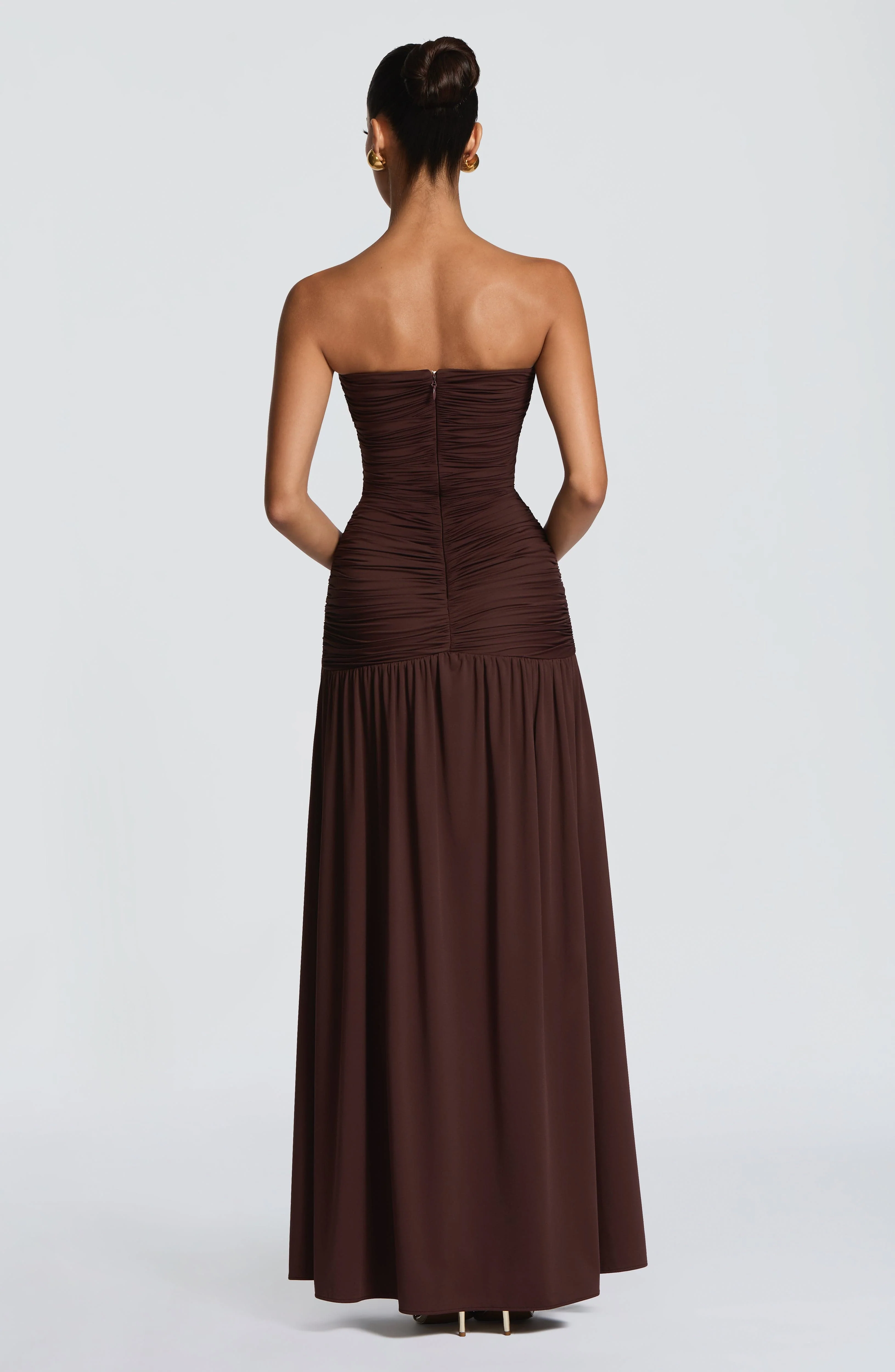 Junia Maxi Dress - Plum Brown - Image 4