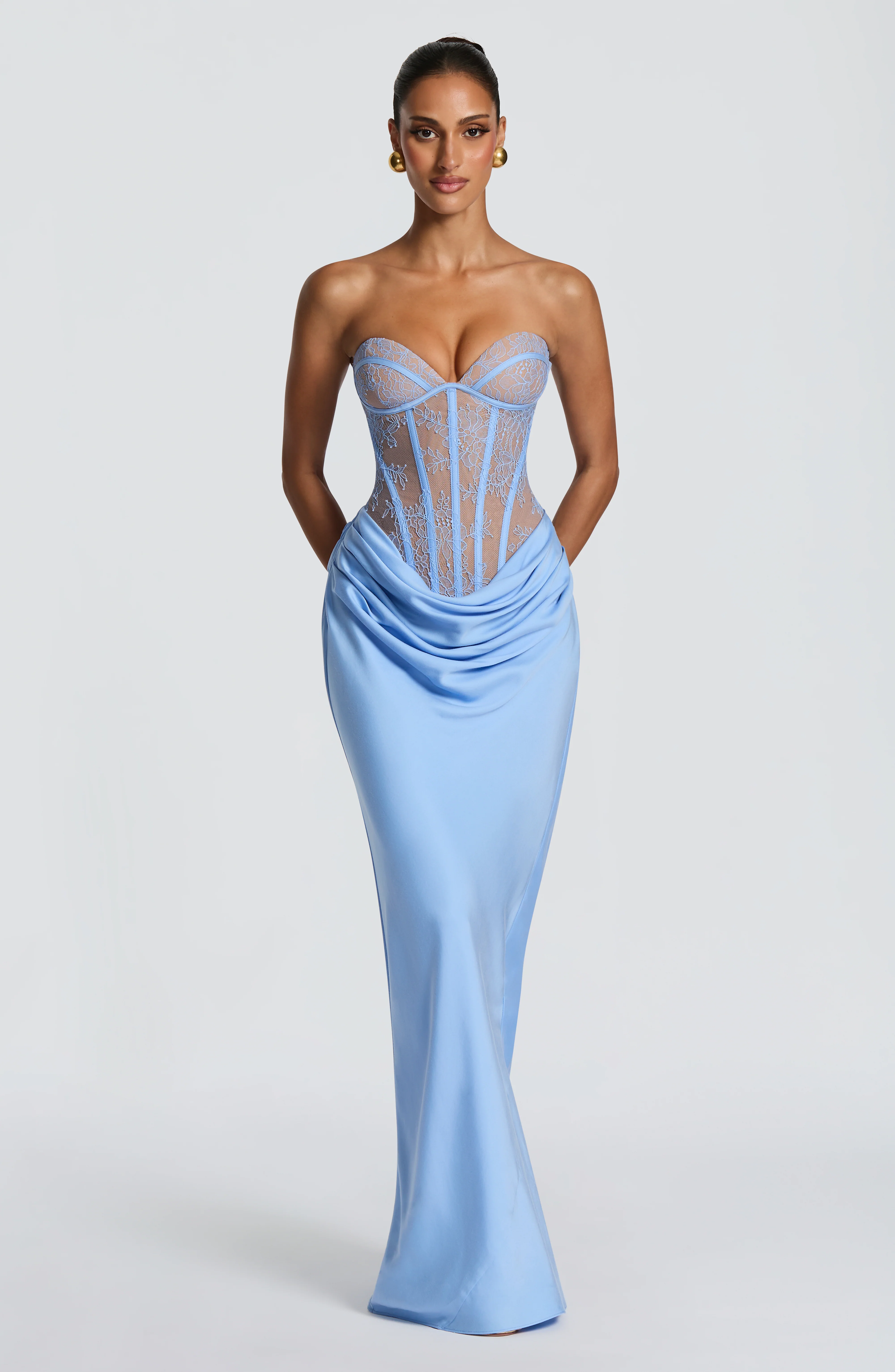 Kathleen Maxi Dress - Powder Blue - Image 11