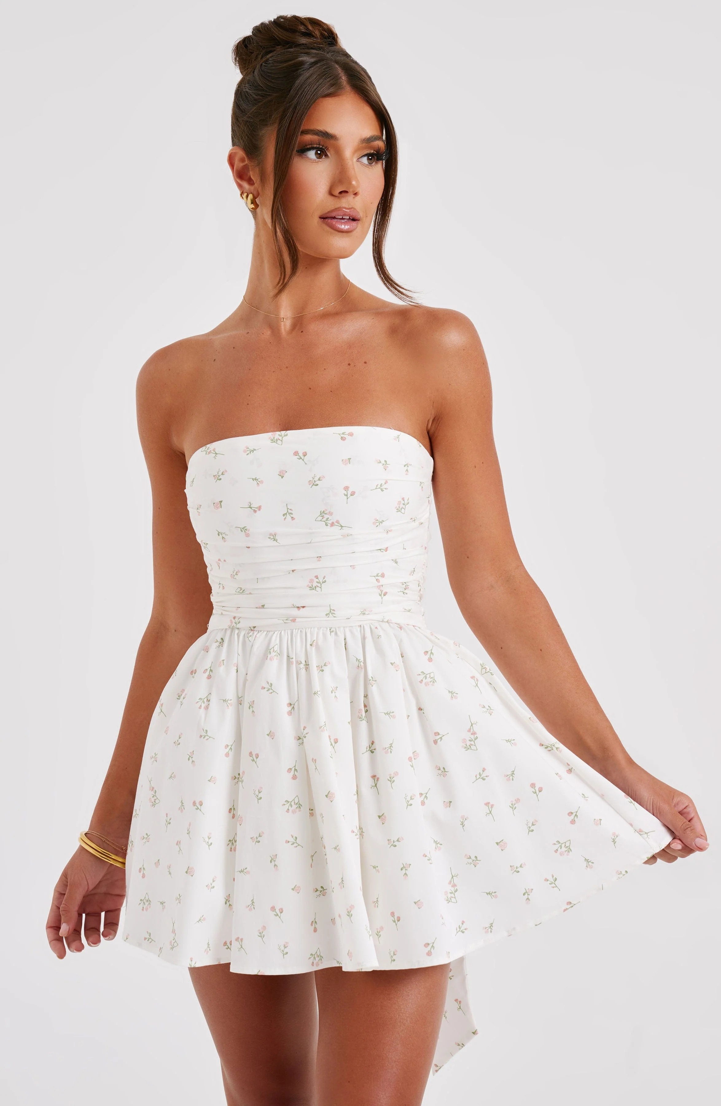 Katrina Mini Dress - Blush Floral Print - Image 5