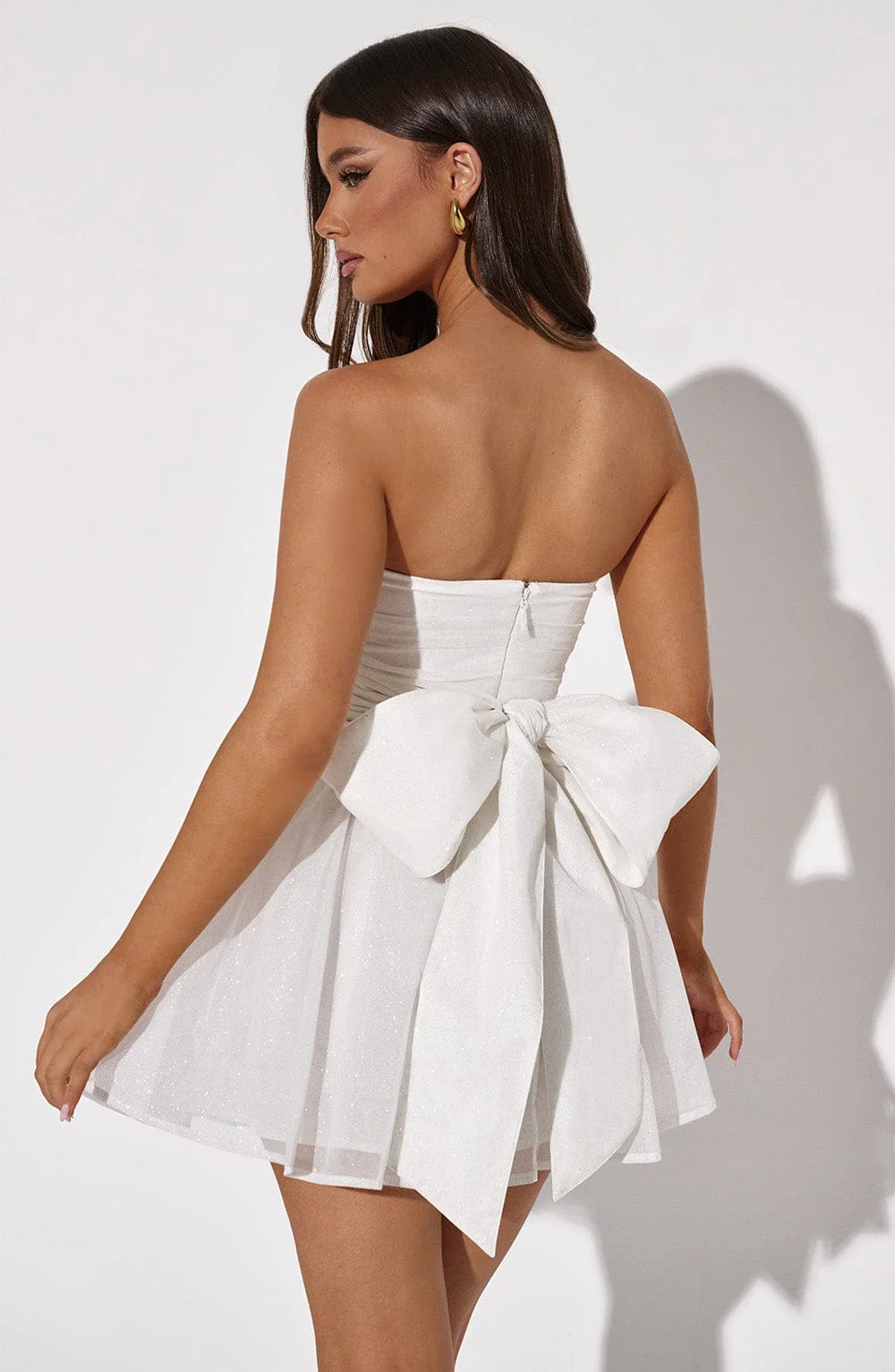 Katrina Mini Dress - Ivory Sparkle - Image 16