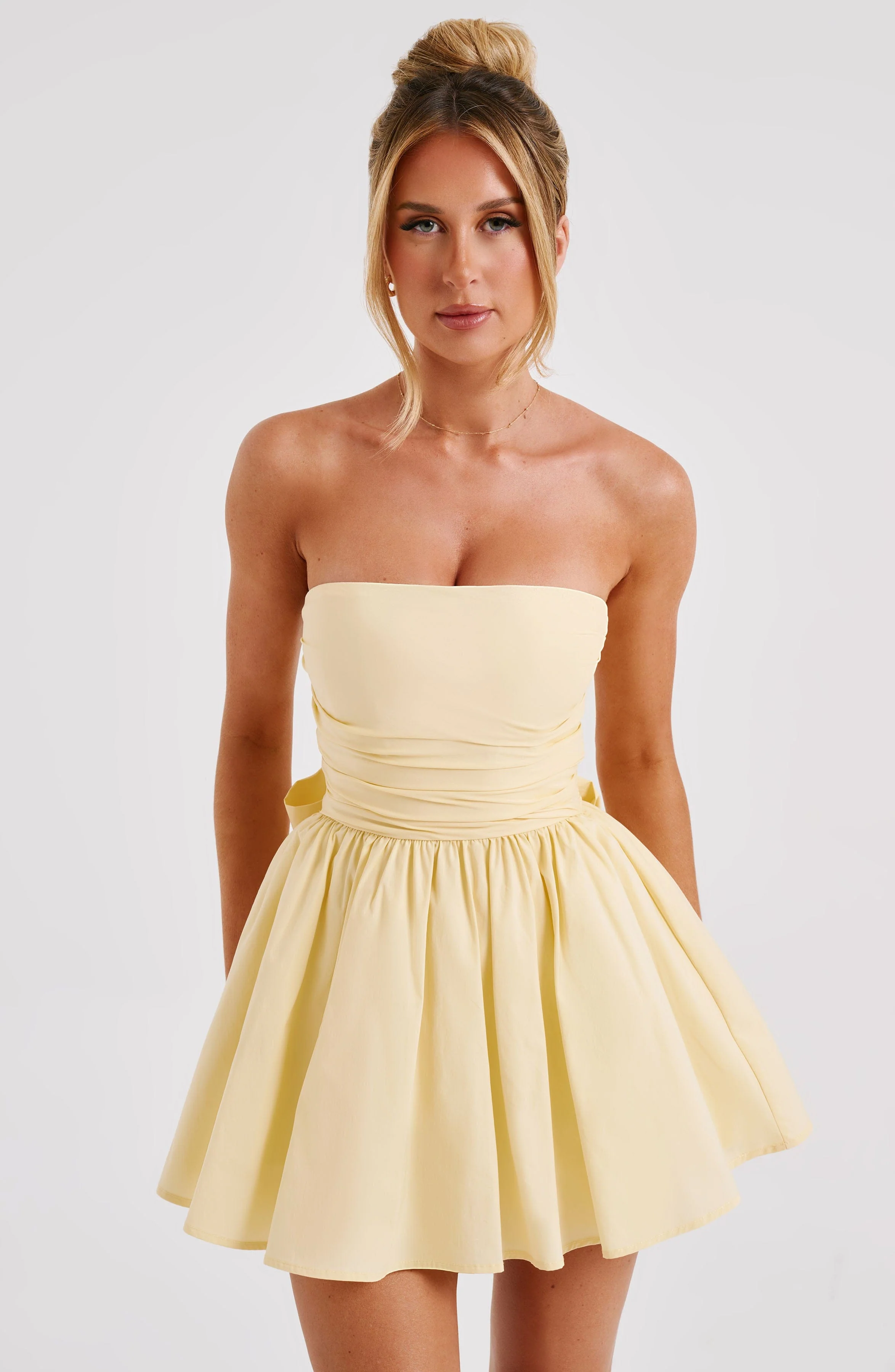 Katrina Mini Dress - Lemon - Image 8