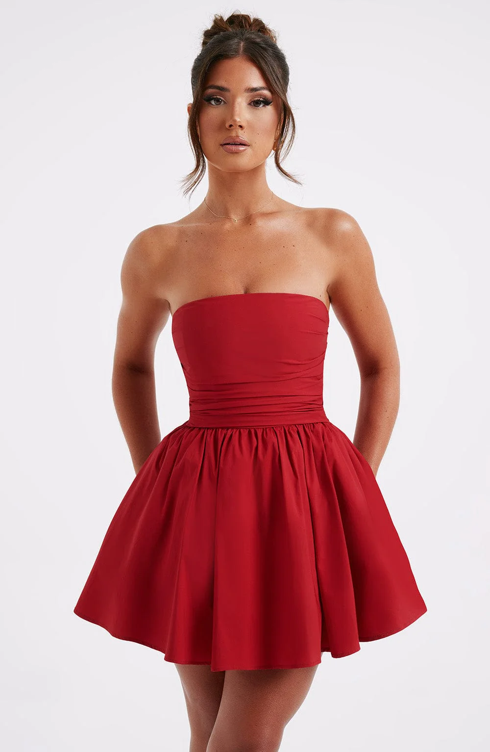 Katrina Mini Dress - Red - Image 6