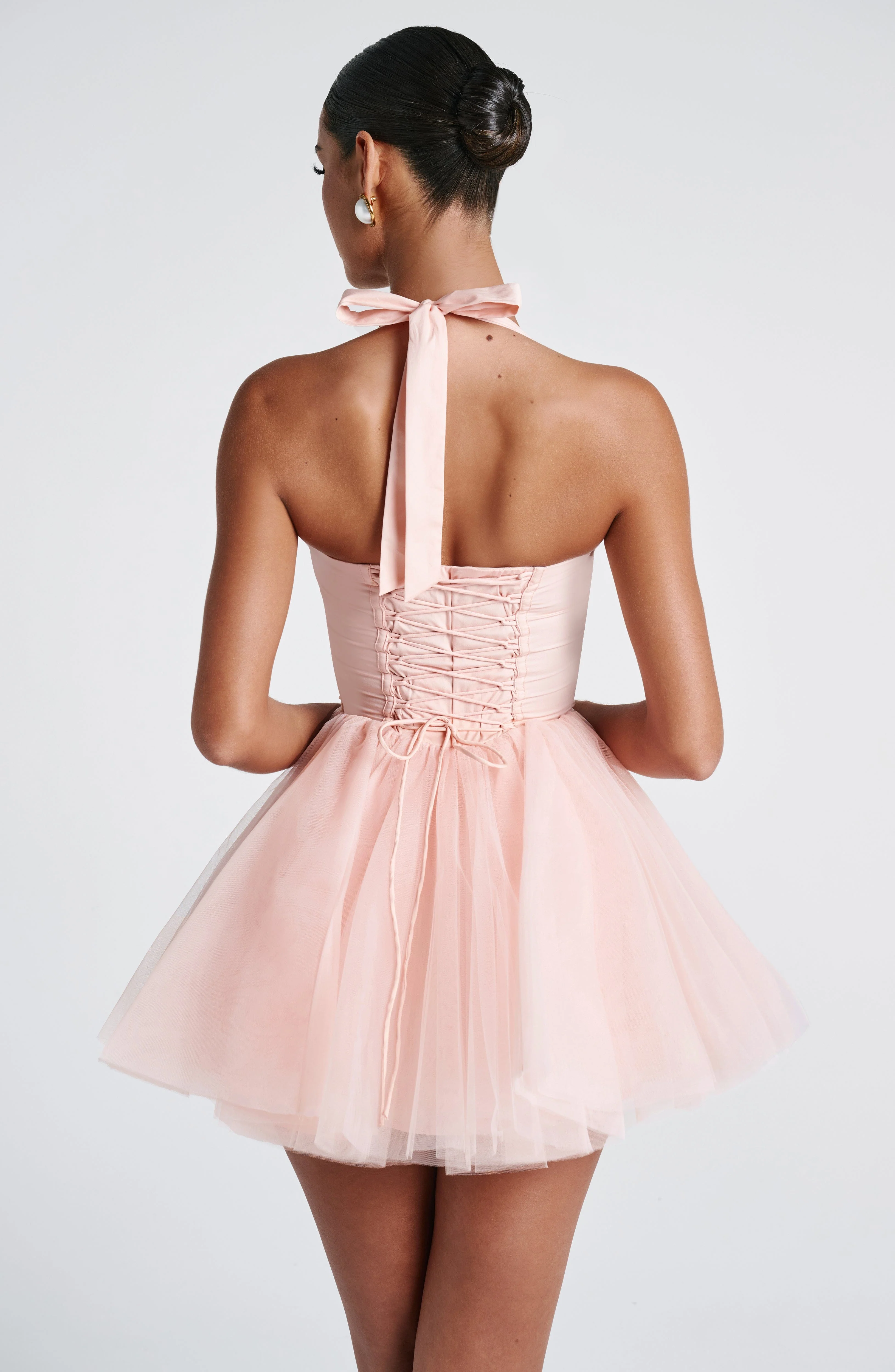 Keely Mini Dress - Soft Peach - Image 7