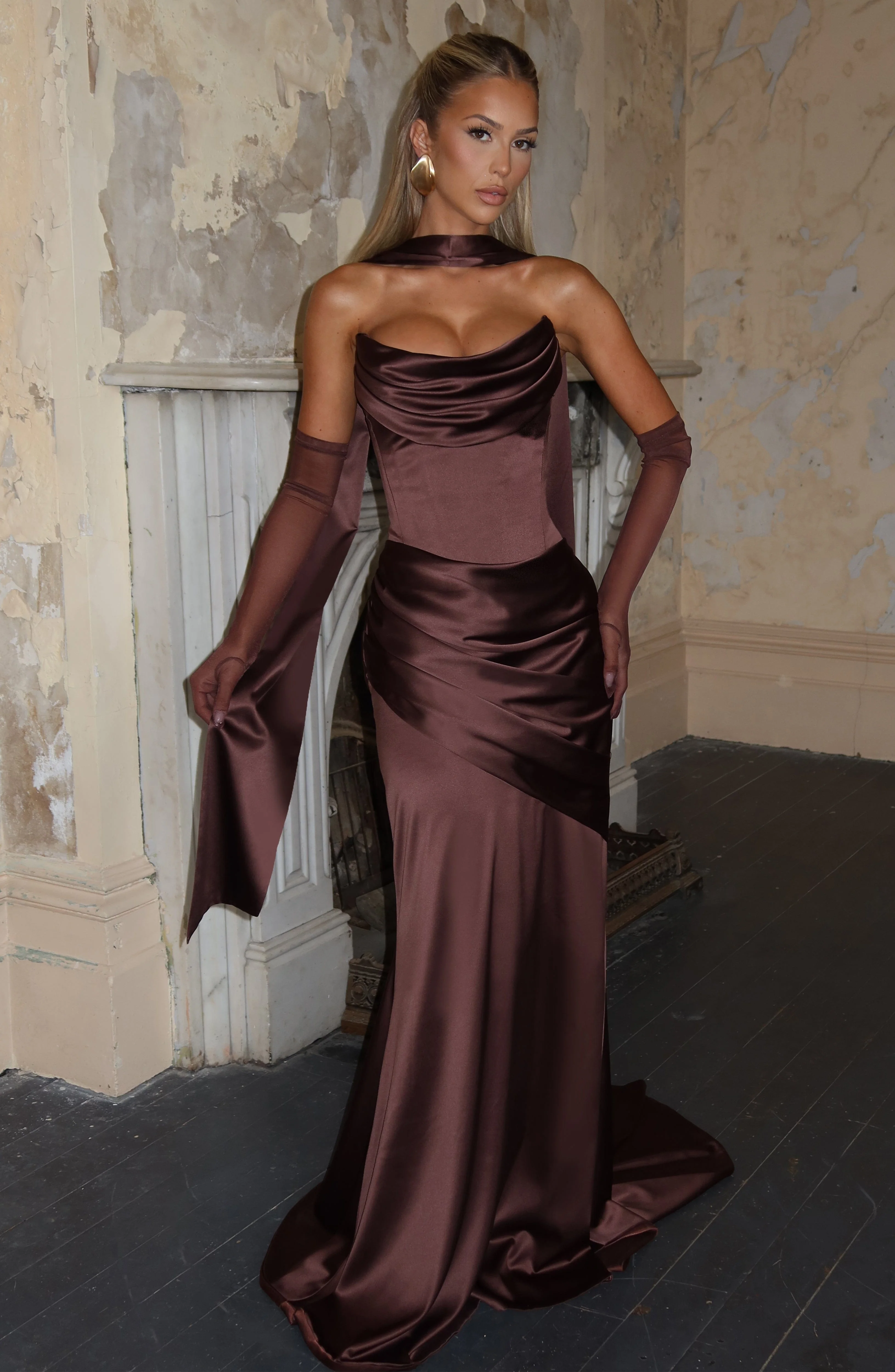 Kensington Maxi Dress - Plum Brown - Image 14